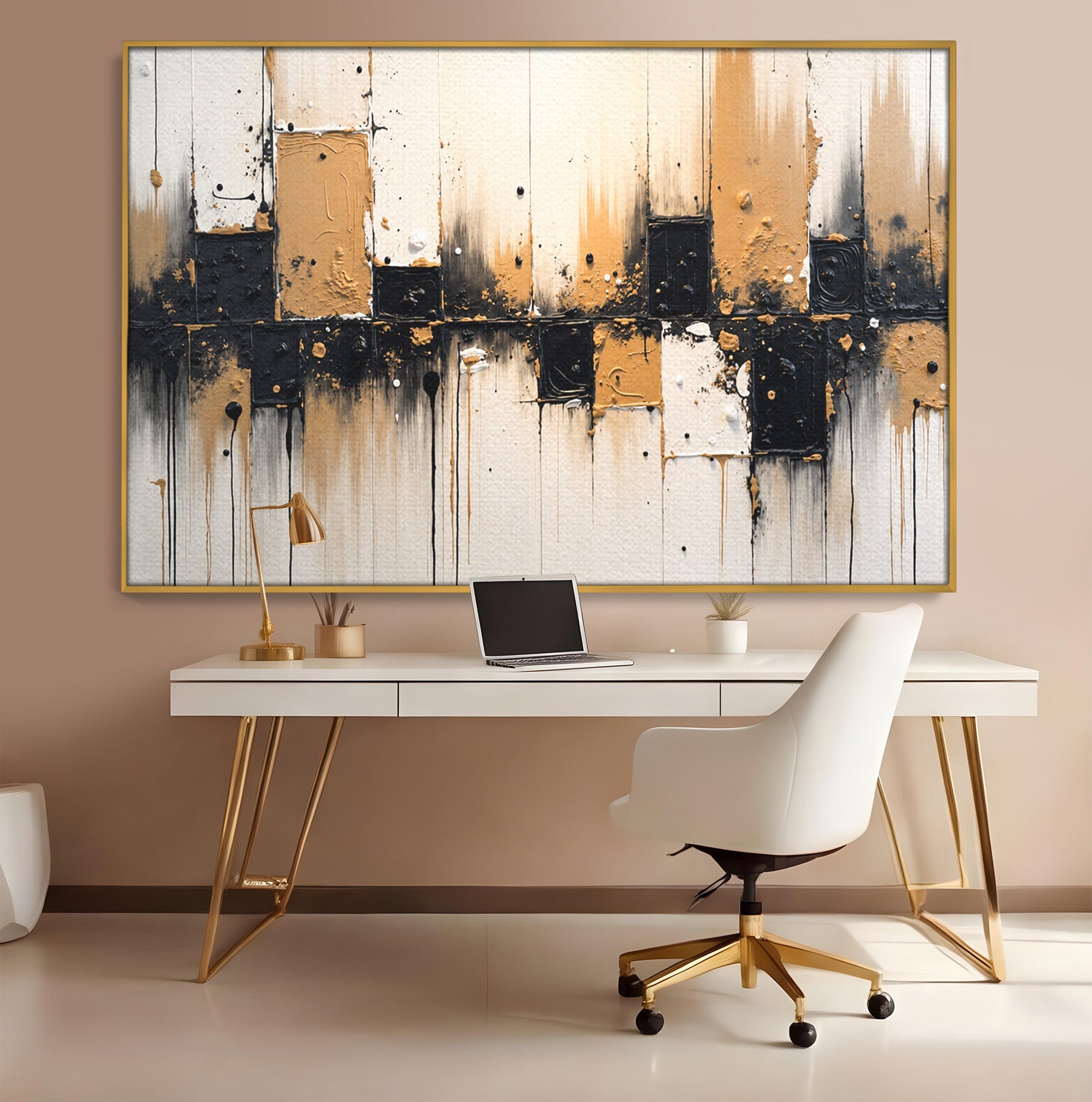 Tablou Canvas Premium LuxCanva® C1328, Abstractie Eleganta, Abstractie, Modern, Arta Contemporana, Textura, Living, Birou, Culori Vibrante