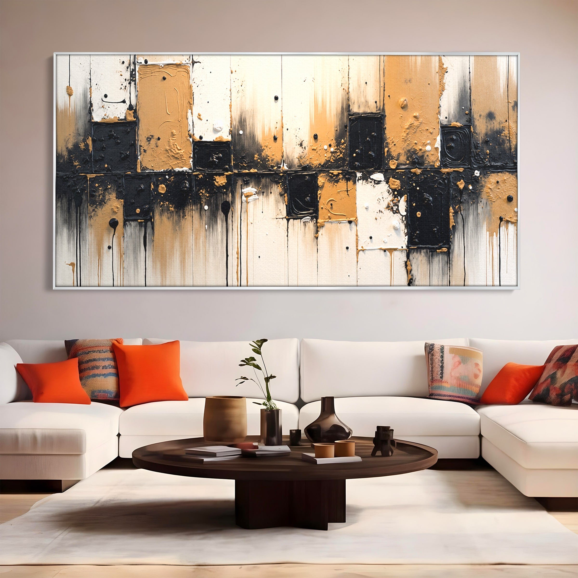 Tablou Canvas Premium LuxCanva® C1328, Abstractie Eleganta, Abstractie, Modern, Arta Contemporana, Textura, Living, Birou, Culori Vibrante