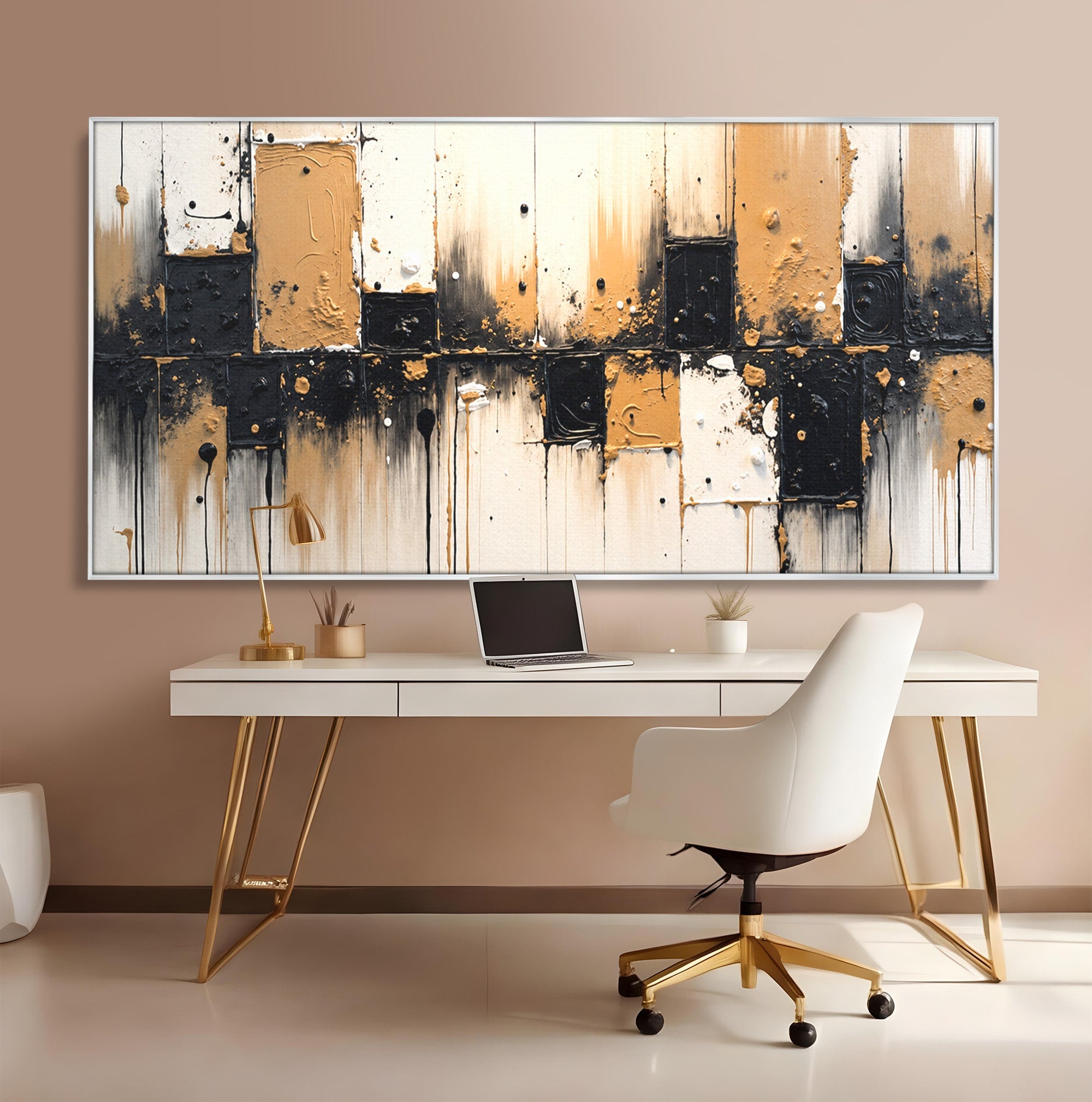 Tablou Canvas Premium LuxCanva® C1328, Abstractie Eleganta, Abstractie, Modern, Arta Contemporana, Textura, Living, Birou, Culori Vibrante