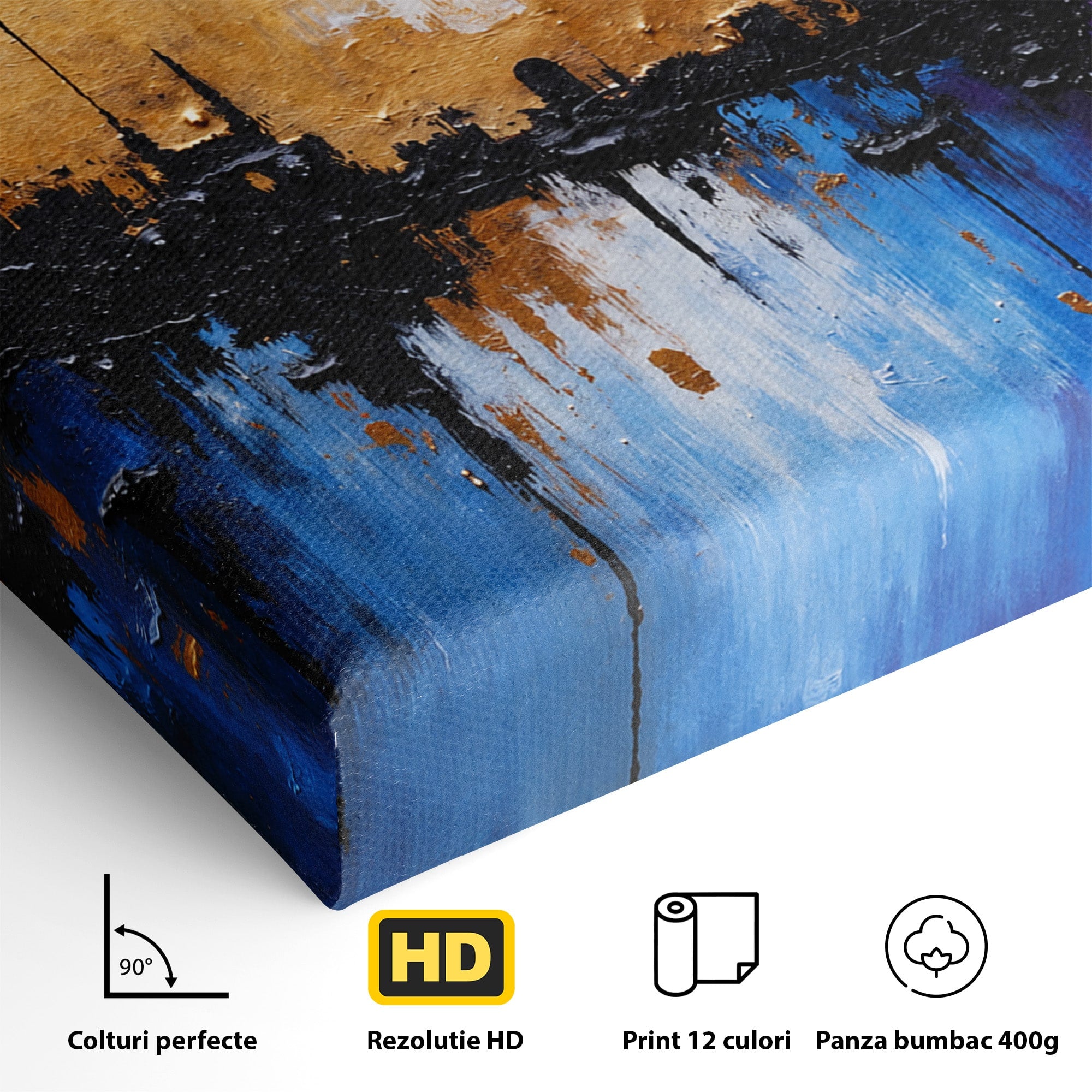 Tablou Canvas Premium LuxCanva® C1329, Orasul Abstract, Oras, Abstract, Peisaj Urban, Modern, Living, Culori Vibrante