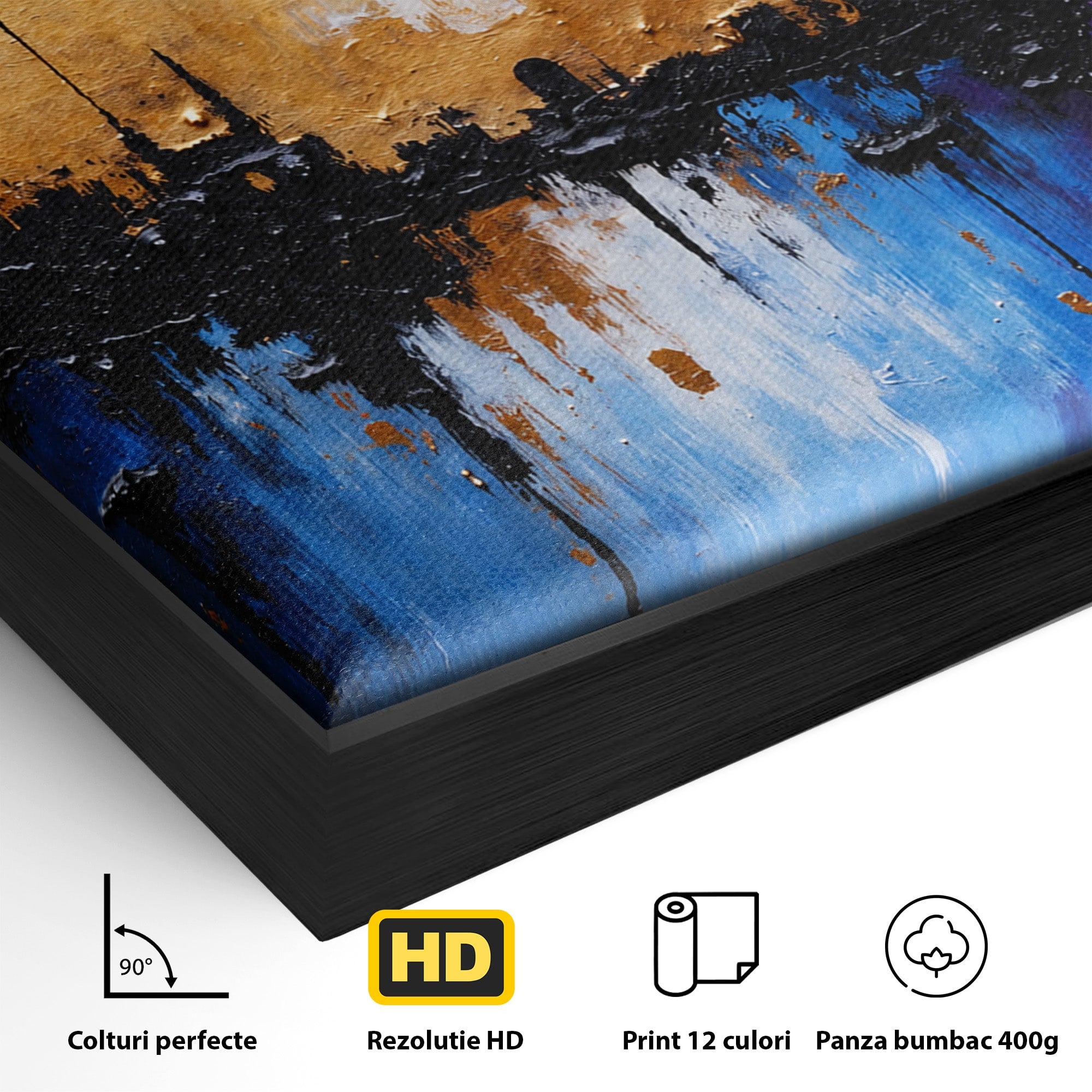 Tablou Canvas Premium LuxCanva® C1329, Orasul Abstract, Oras, Abstract, Peisaj Urban, Modern, Living, Culori Vibrante