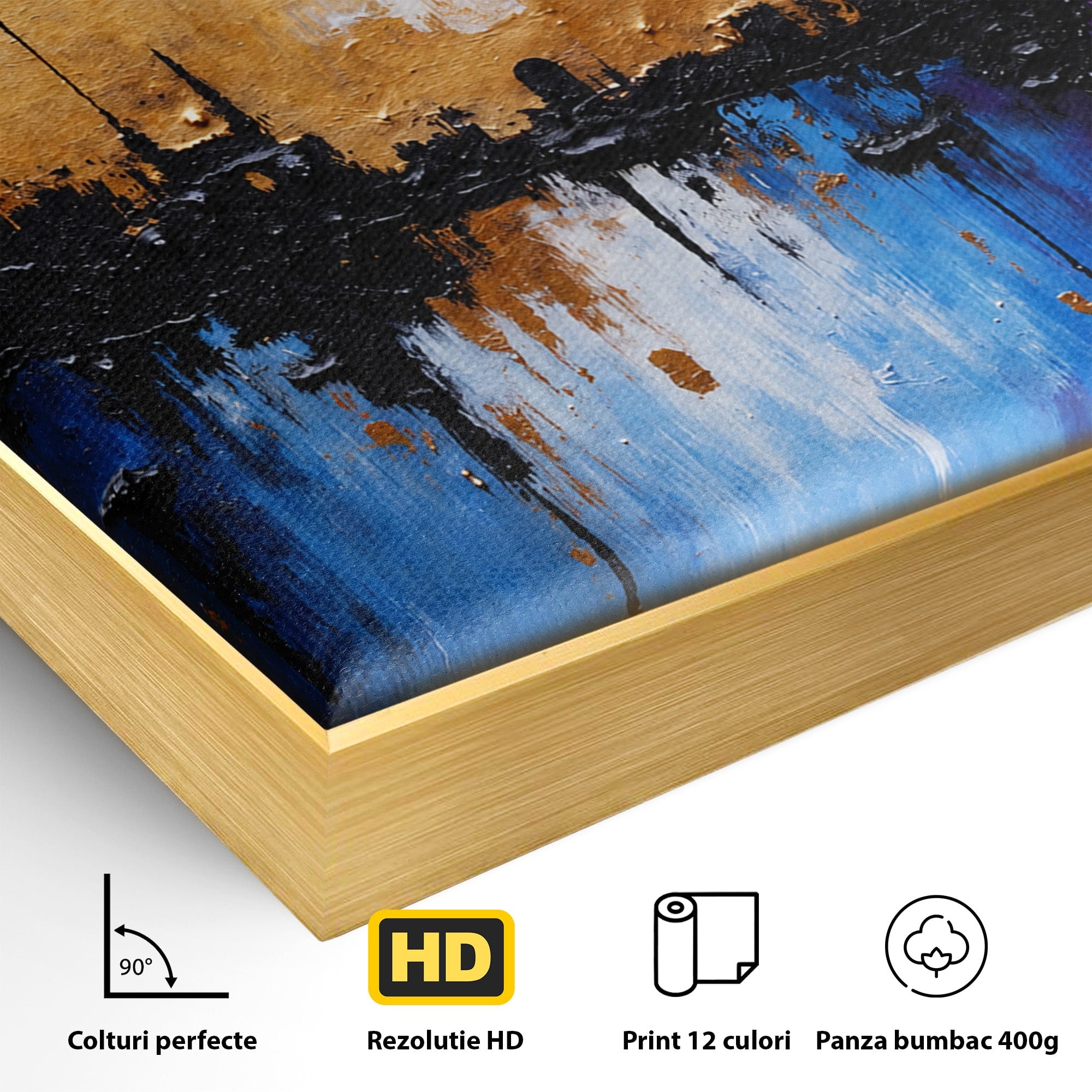 Tablou Canvas Premium LuxCanva® C1329, Orasul Abstract, Oras, Abstract, Peisaj Urban, Modern, Living, Culori Vibrante