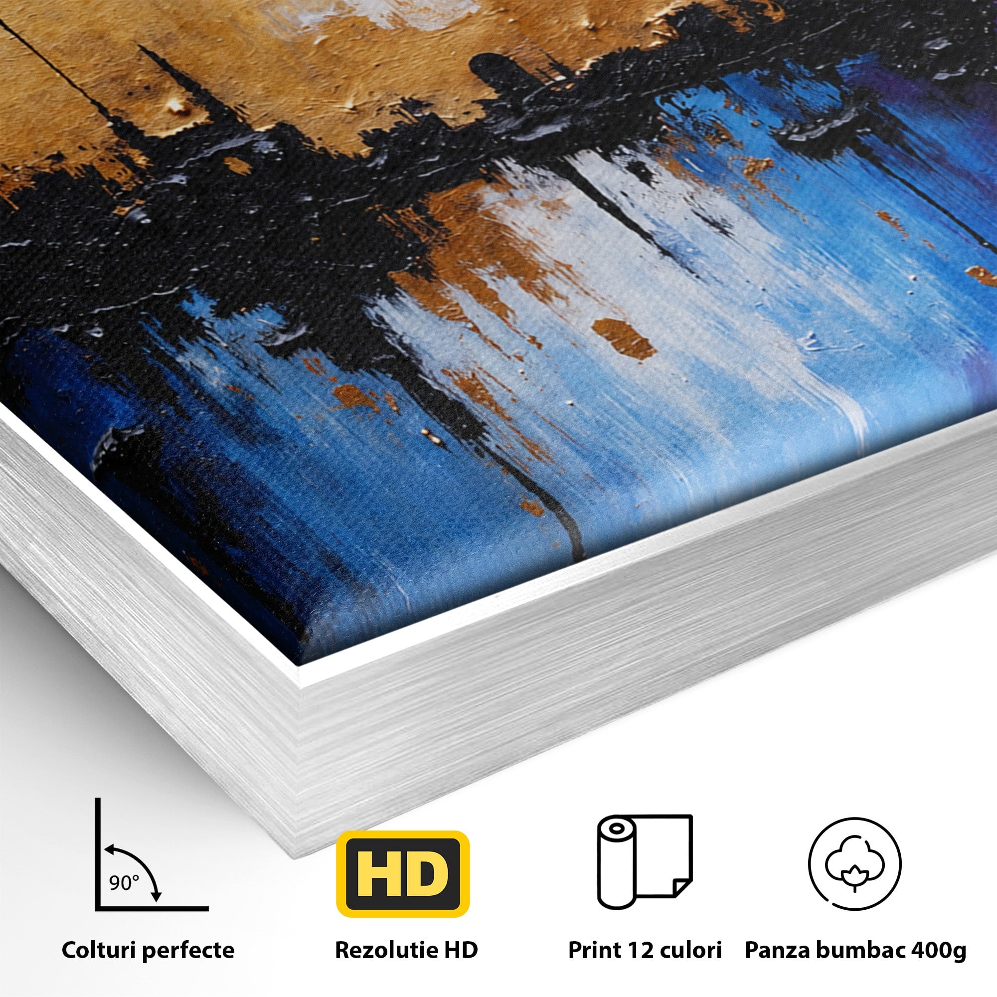 Tablou Canvas Premium LuxCanva® C1329, Orasul Abstract, Oras, Abstract, Peisaj Urban, Modern, Living, Culori Vibrante