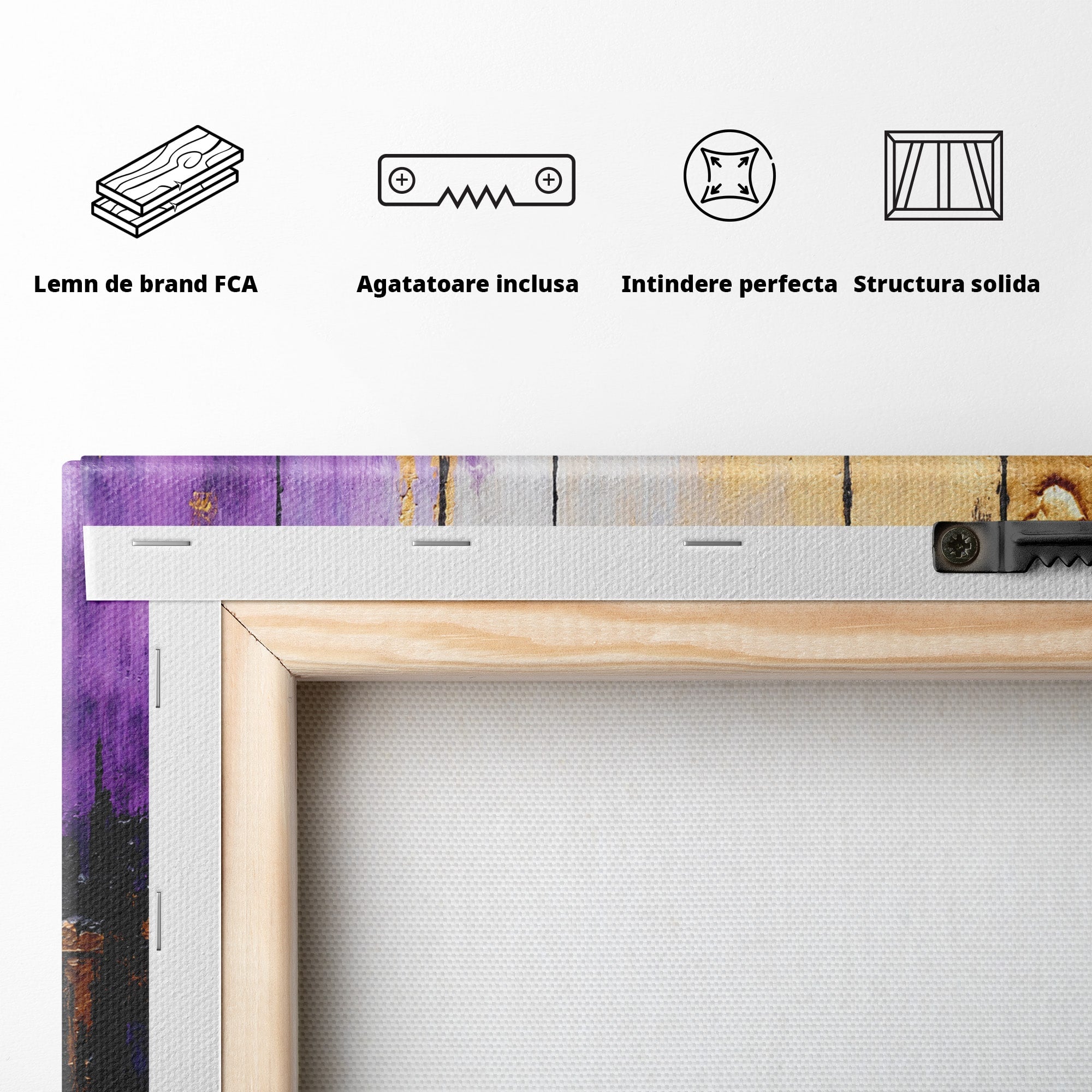 Tablou Canvas Premium LuxCanva® C1329, Orasul Abstract, Oras, Abstract, Peisaj Urban, Modern, Living, Culori Vibrante