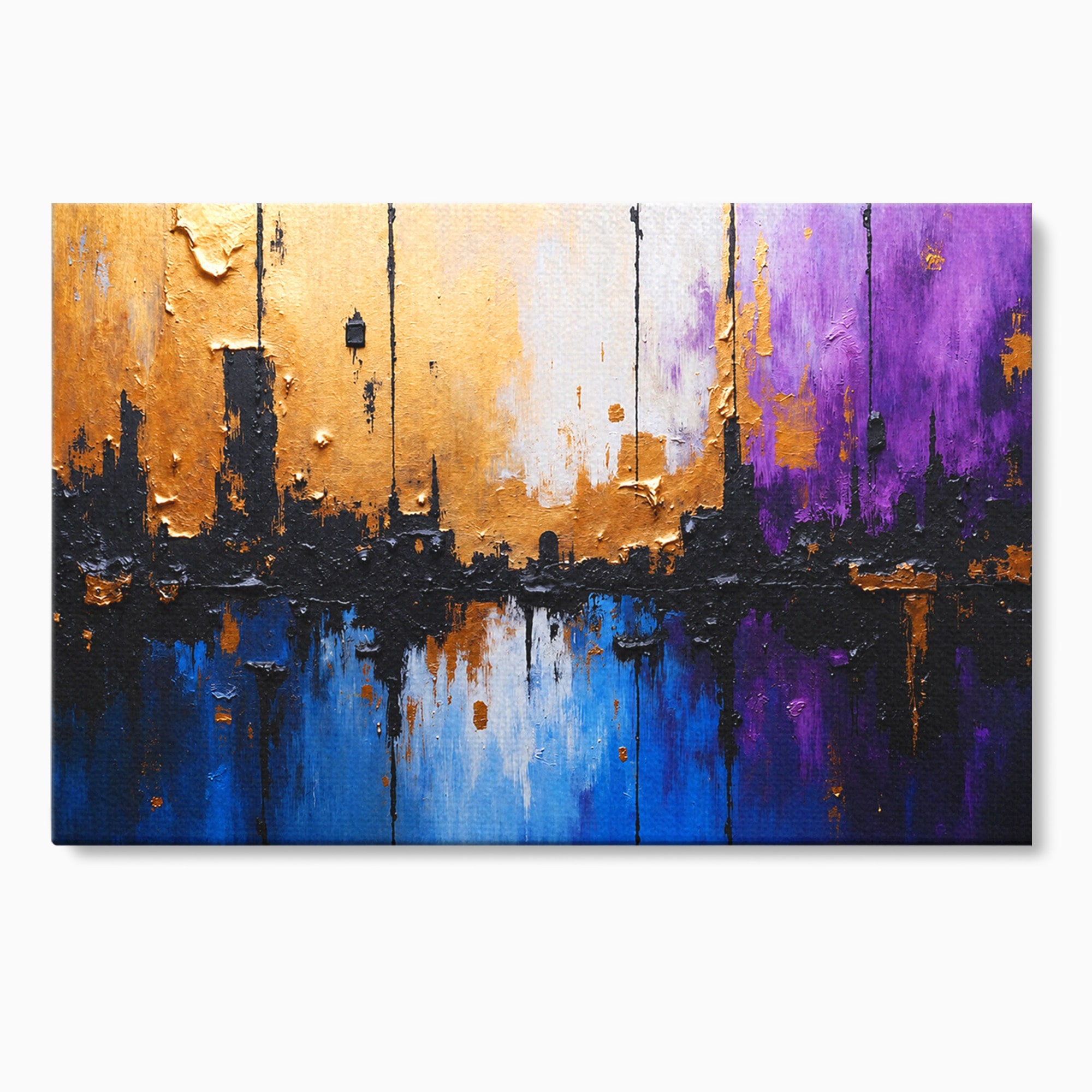 Tablou Canvas Premium LuxCanva® C1329, Orasul Abstract, Oras, Abstract, Peisaj Urban, Modern, Living, Culori Vibrante