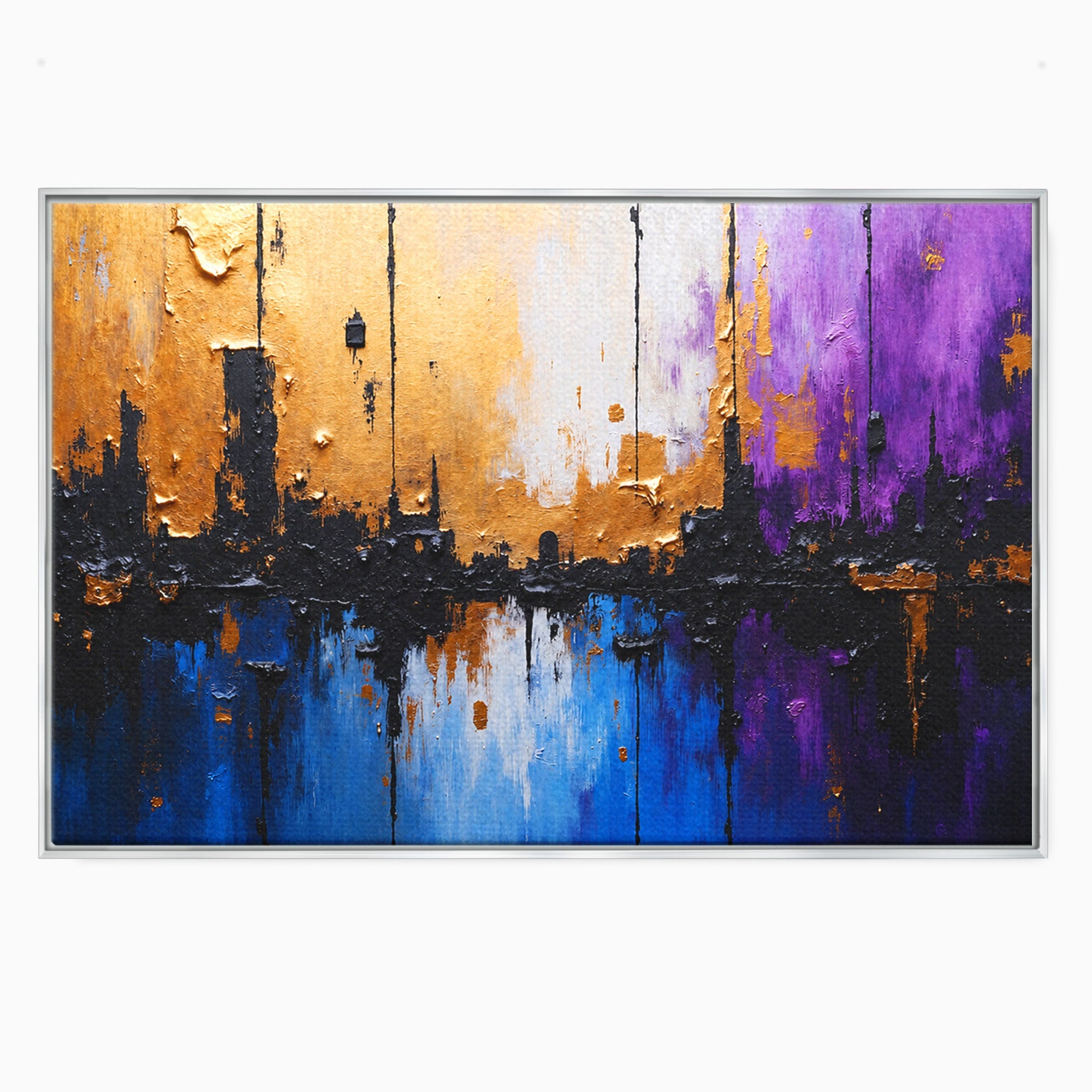 Tablou Canvas Premium LuxCanva® C1329, Orasul Abstract, Oras, Abstract, Peisaj Urban, Modern, Living, Culori Vibrante