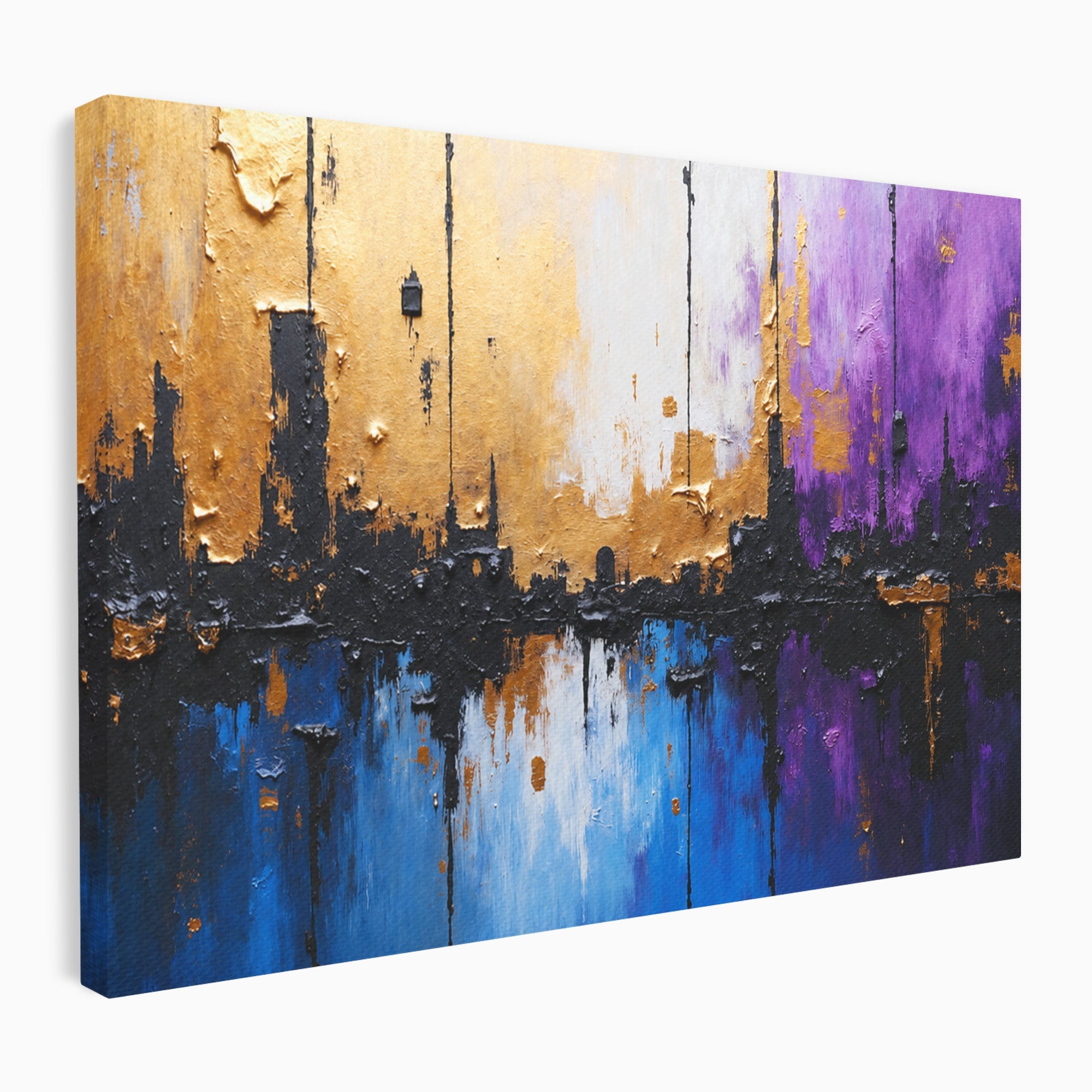 Tablou Canvas Premium LuxCanva® C1329, Orasul Abstract, Oras, Abstract, Peisaj Urban, Modern, Living, Culori Vibrante