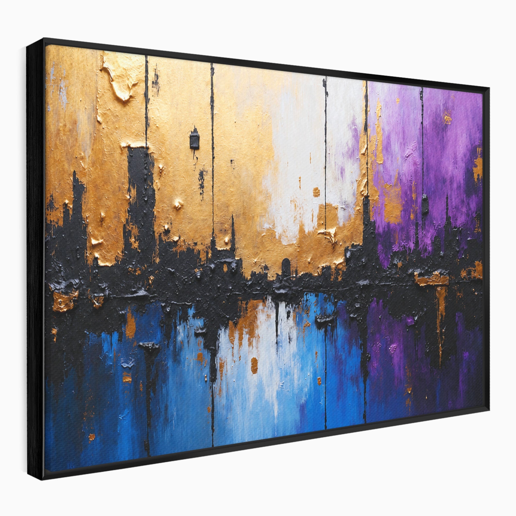 Tablou Canvas Premium LuxCanva® C1329, Orasul Abstract, Oras, Abstract, Peisaj Urban, Modern, Living, Culori Vibrante