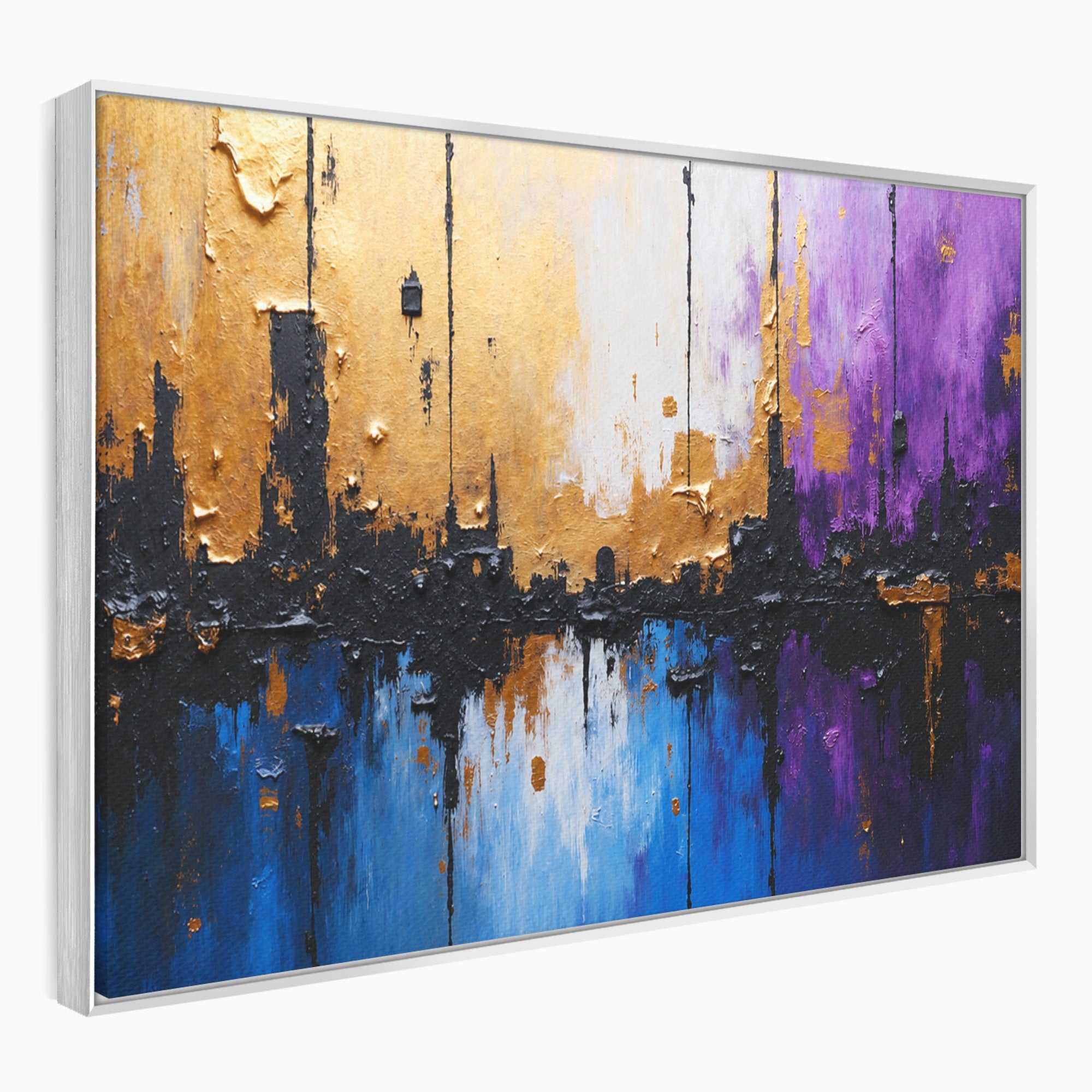 Tablou Canvas Premium LuxCanva® C1329, Orasul Abstract, Oras, Abstract, Peisaj Urban, Modern, Living, Culori Vibrante
