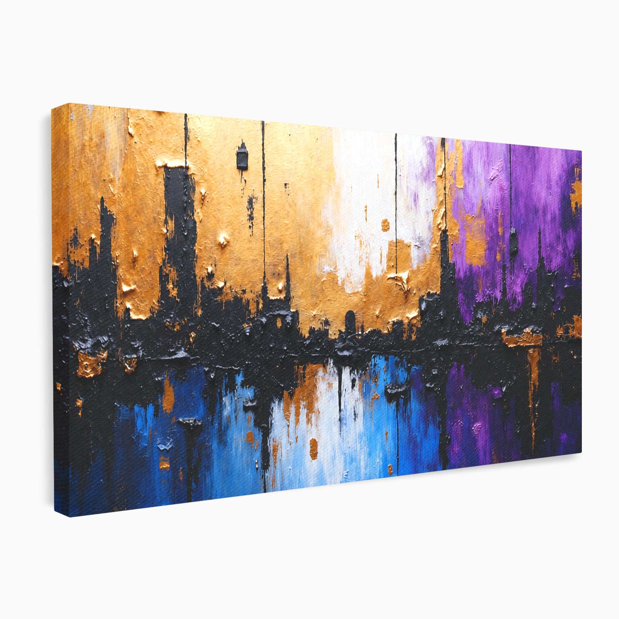 Tablou Canvas Premium LuxCanva® C1329, Orasul Abstract, Oras, Abstract, Peisaj Urban, Modern, Living, Culori Vibrante