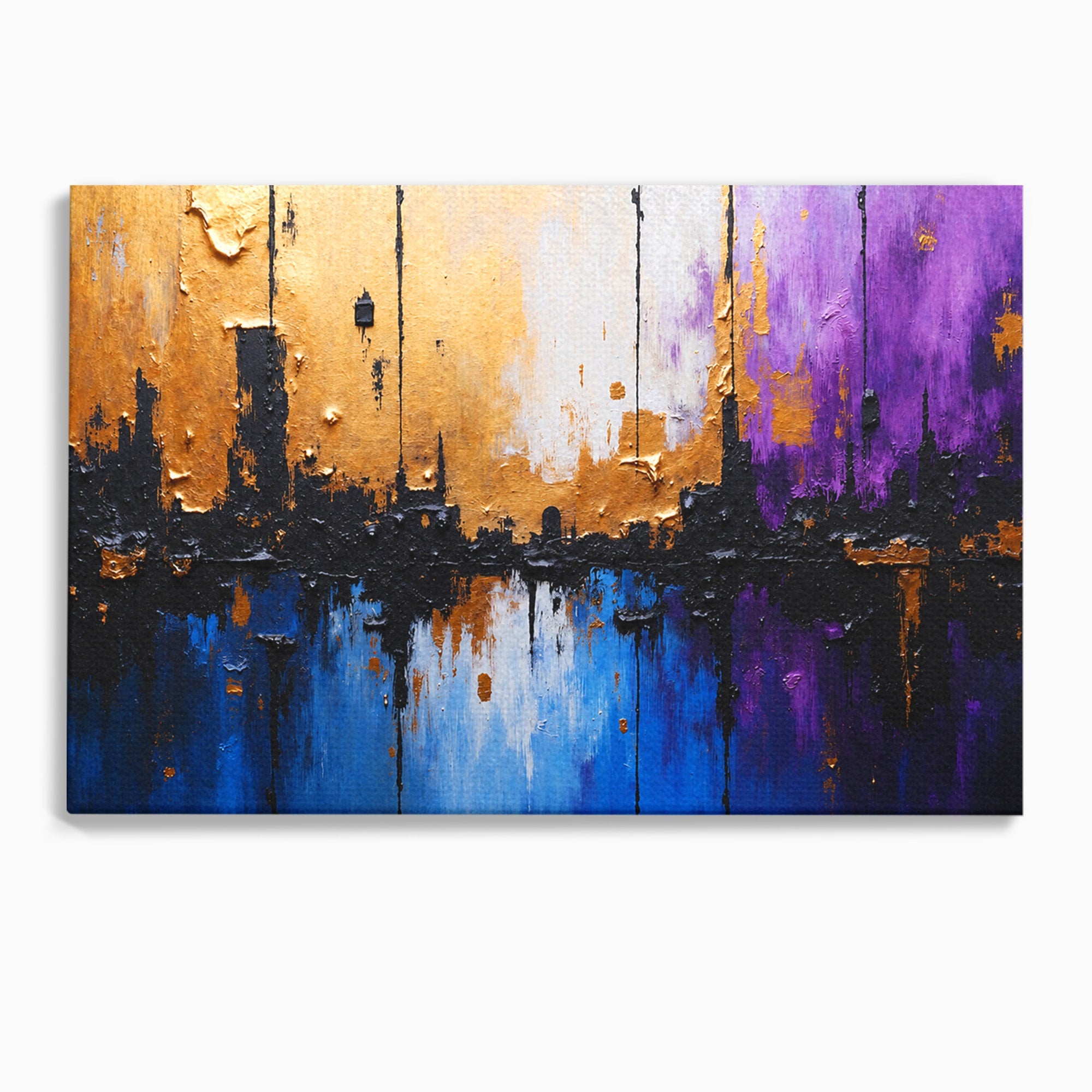 Tablou Canvas Premium LuxCanva® C1329, Orasul Abstract, Oras, Abstract, Peisaj Urban, Modern, Living, Culori Vibrante