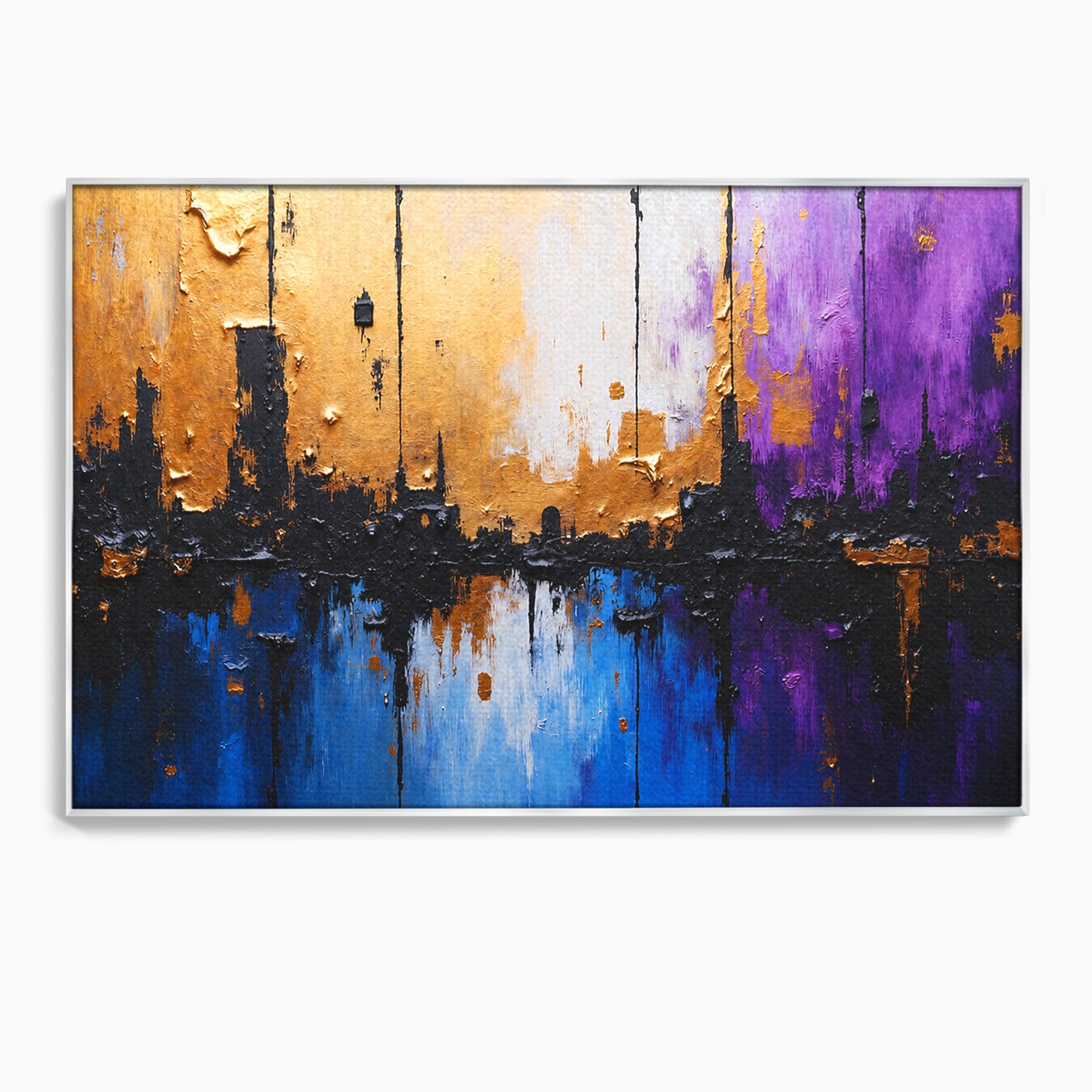Tablou Canvas Premium LuxCanva® C1329, Orasul Abstract, Oras, Abstract, Peisaj Urban, Modern, Living, Culori Vibrante