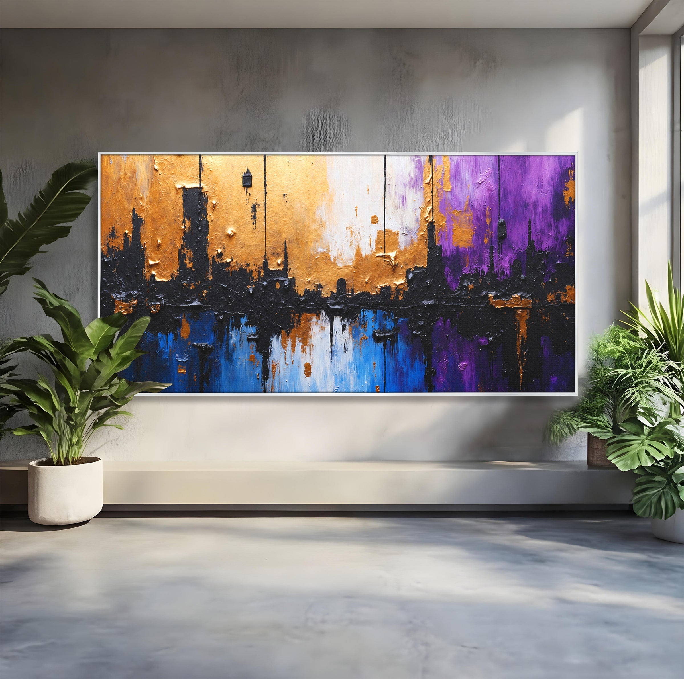 Tablou Canvas Premium LuxCanva® C1329, Orasul Abstract, Oras, Abstract, Peisaj Urban, Modern, Living, Culori Vibrante