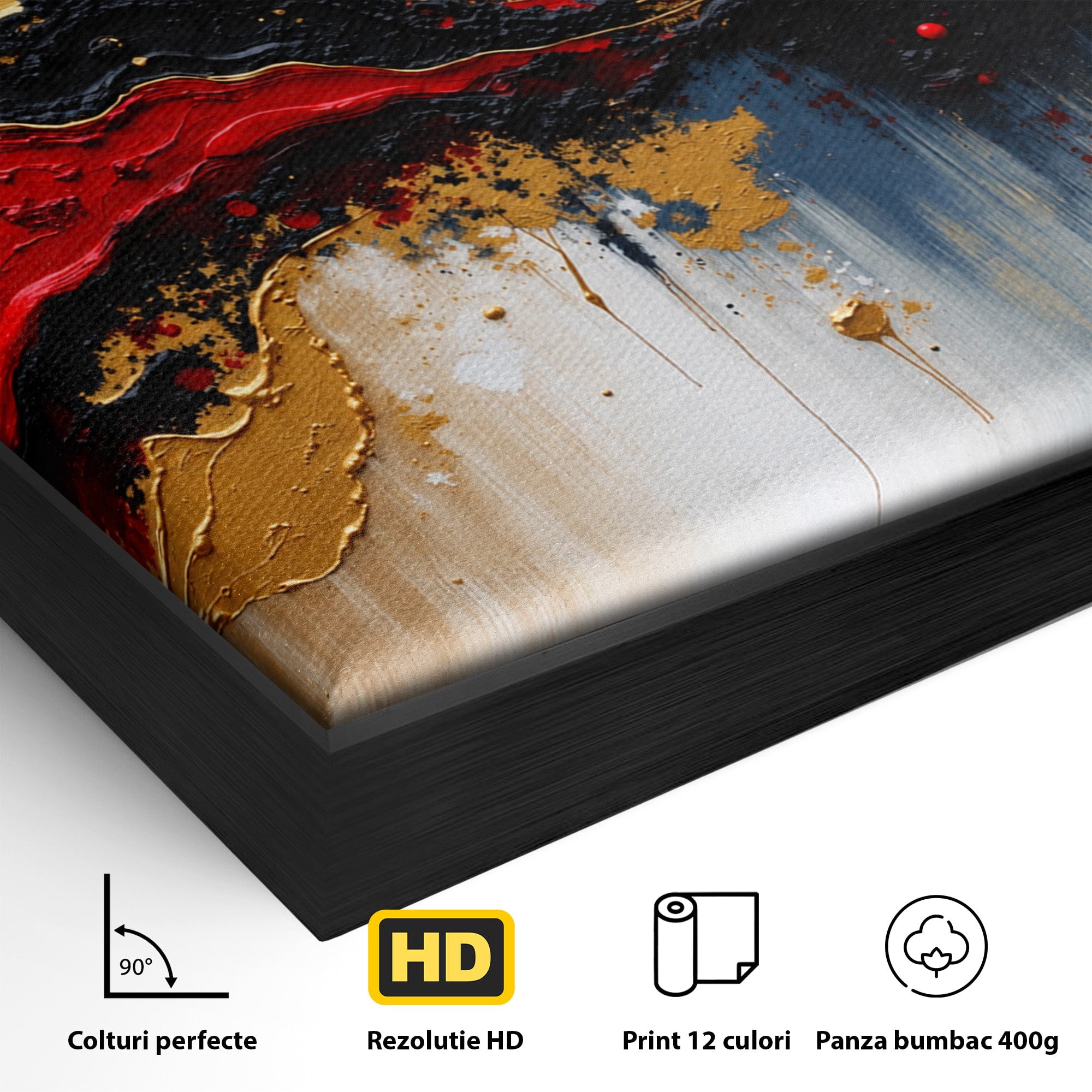 Tablou Canvas Premium LuxCanva® C1330, Fluxuri De Energie, Abstract, Arta Moderna, Energetic, Living, Birou, Culori Vibrante