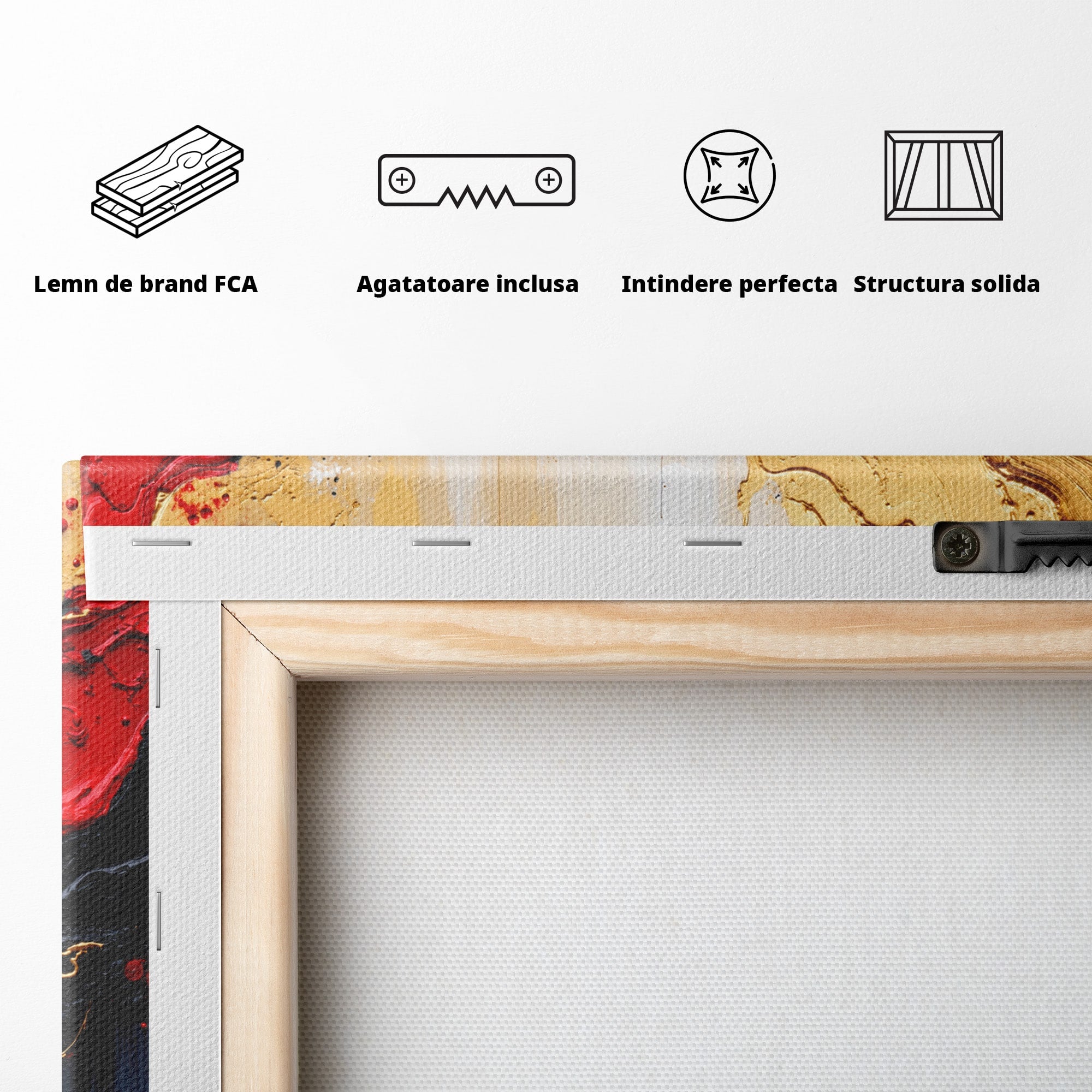 Tablou Canvas Premium LuxCanva® C1330, Fluxuri De Energie, Abstract, Arta Moderna, Energetic, Living, Birou, Culori Vibrante