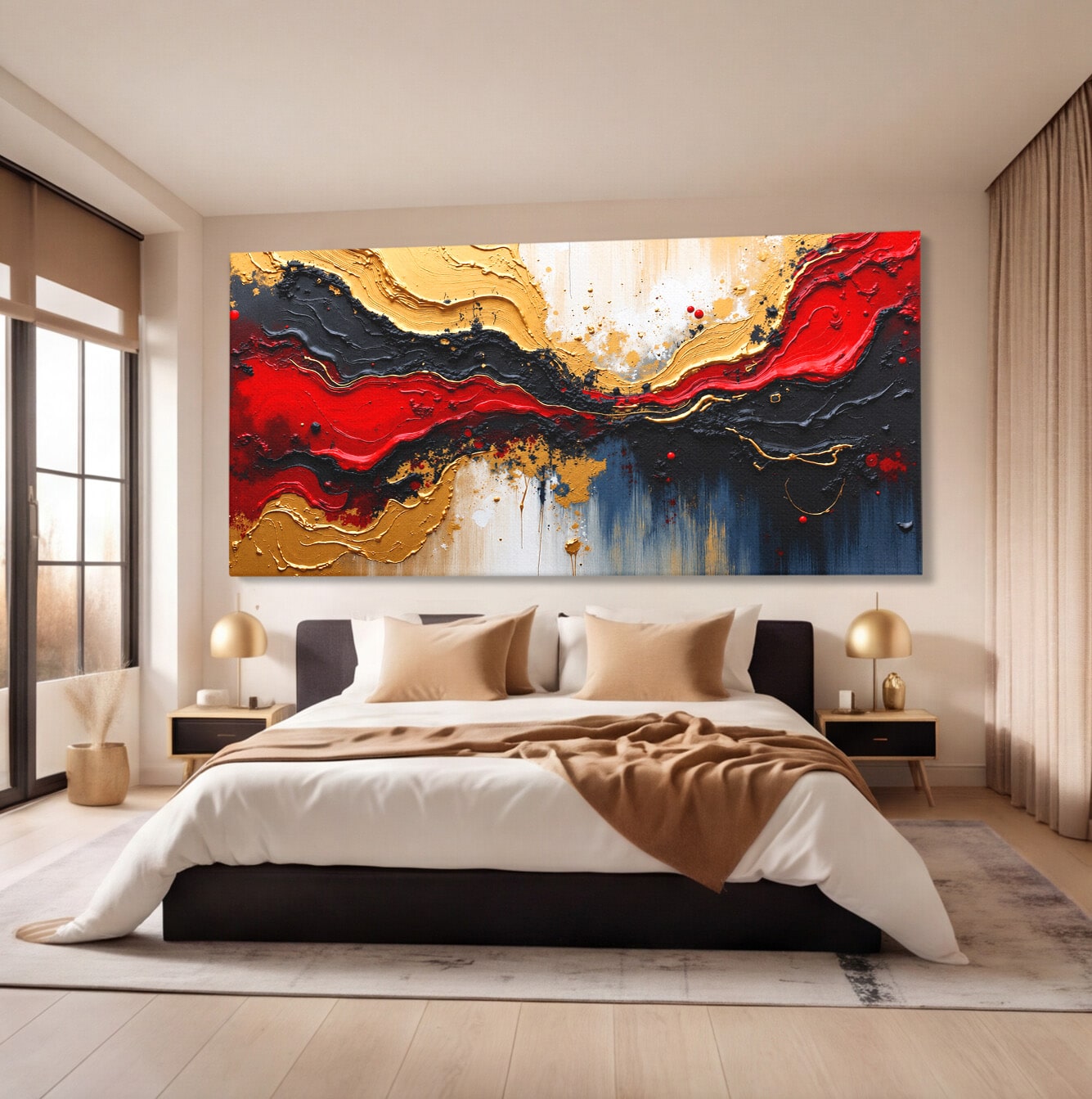 Tablou Canvas Premium LuxCanva® C1330, Fluxuri De Energie, Abstract, Arta Moderna, Energetic, Living, Birou, Culori Vibrante