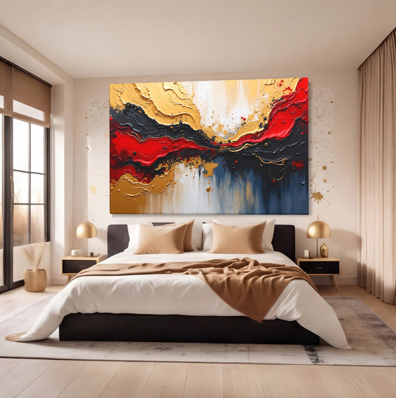 Tablou Canvas Premium LuxCanva® C1330, Fluxuri De Energie, Abstract, Arta Moderna, Energetic, Living, Birou, Culori Vibrante
