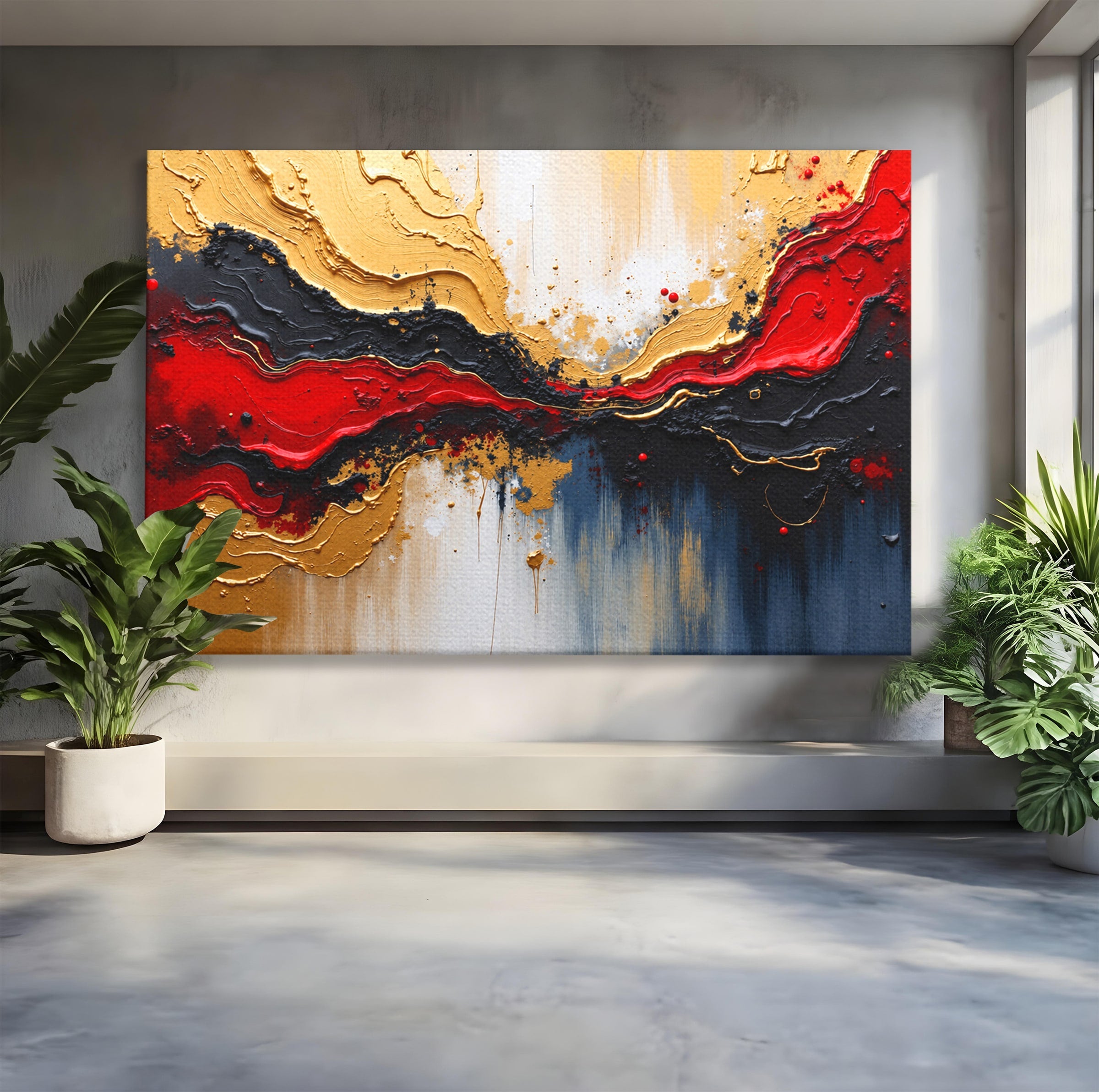 Tablou Canvas Premium LuxCanva® C1330, Fluxuri De Energie, Abstract, Arta Moderna, Energetic, Living, Birou, Culori Vibrante