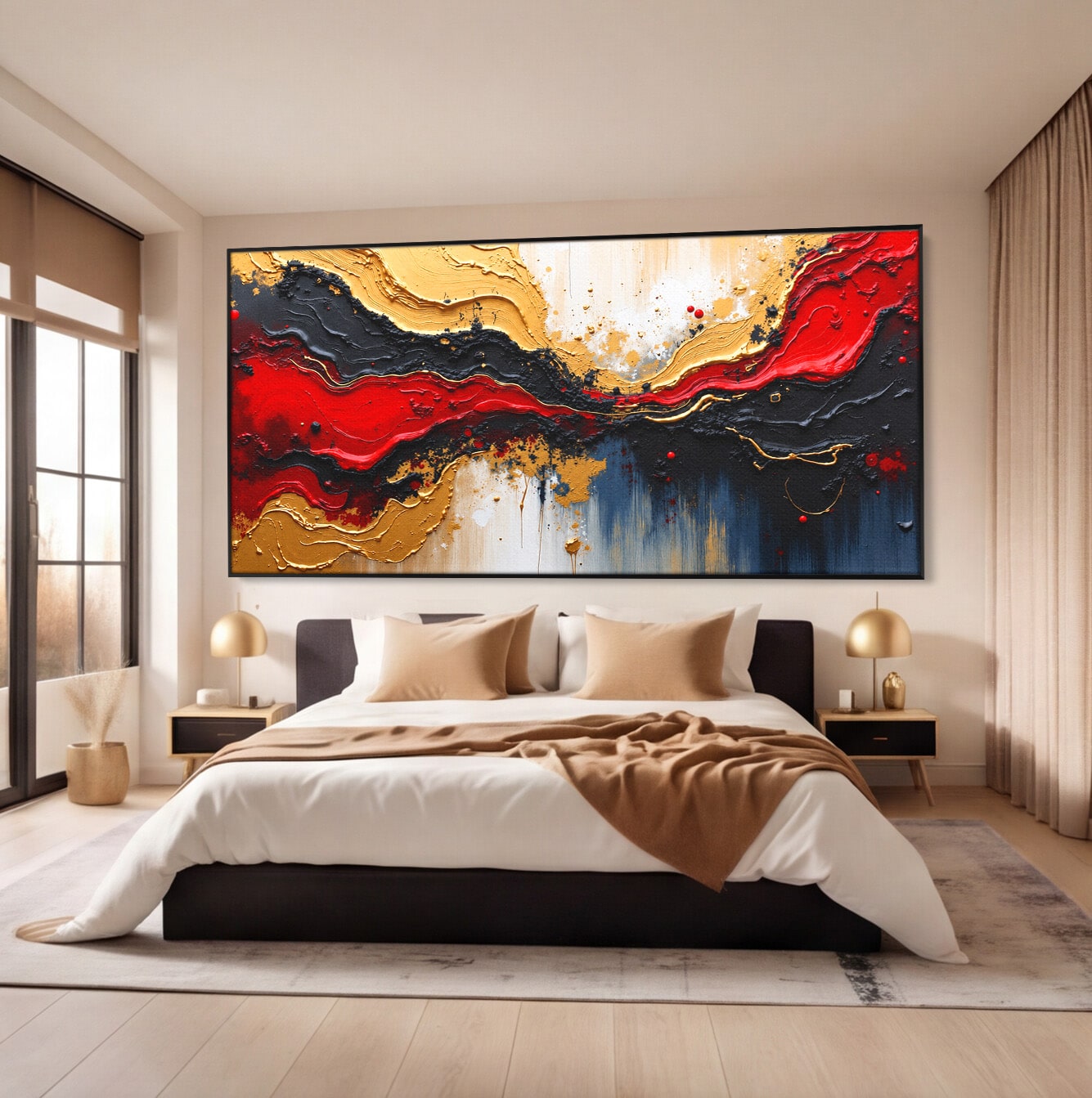Tablou Canvas Premium LuxCanva® C1330, Fluxuri De Energie, Abstract, Arta Moderna, Energetic, Living, Birou, Culori Vibrante