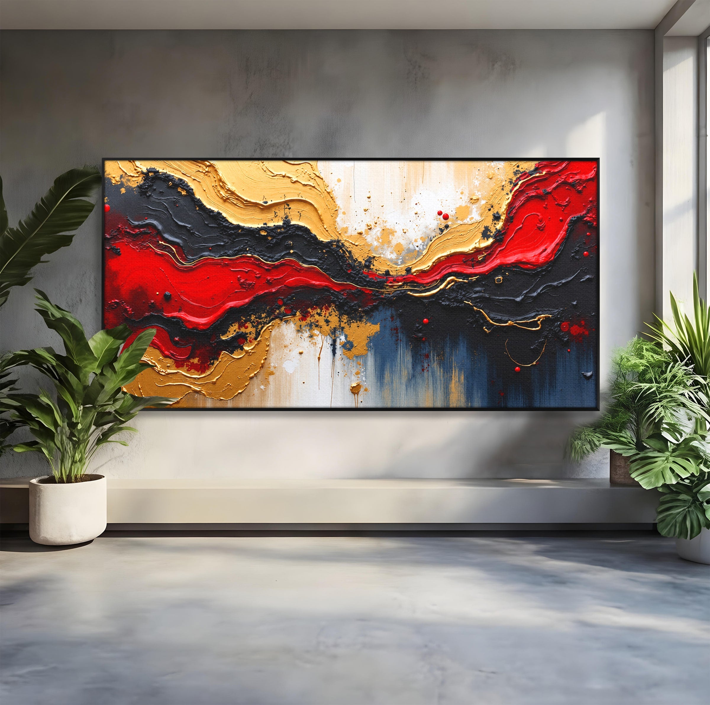 Tablou Canvas Premium LuxCanva® C1330, Fluxuri De Energie, Abstract, Arta Moderna, Energetic, Living, Birou, Culori Vibrante