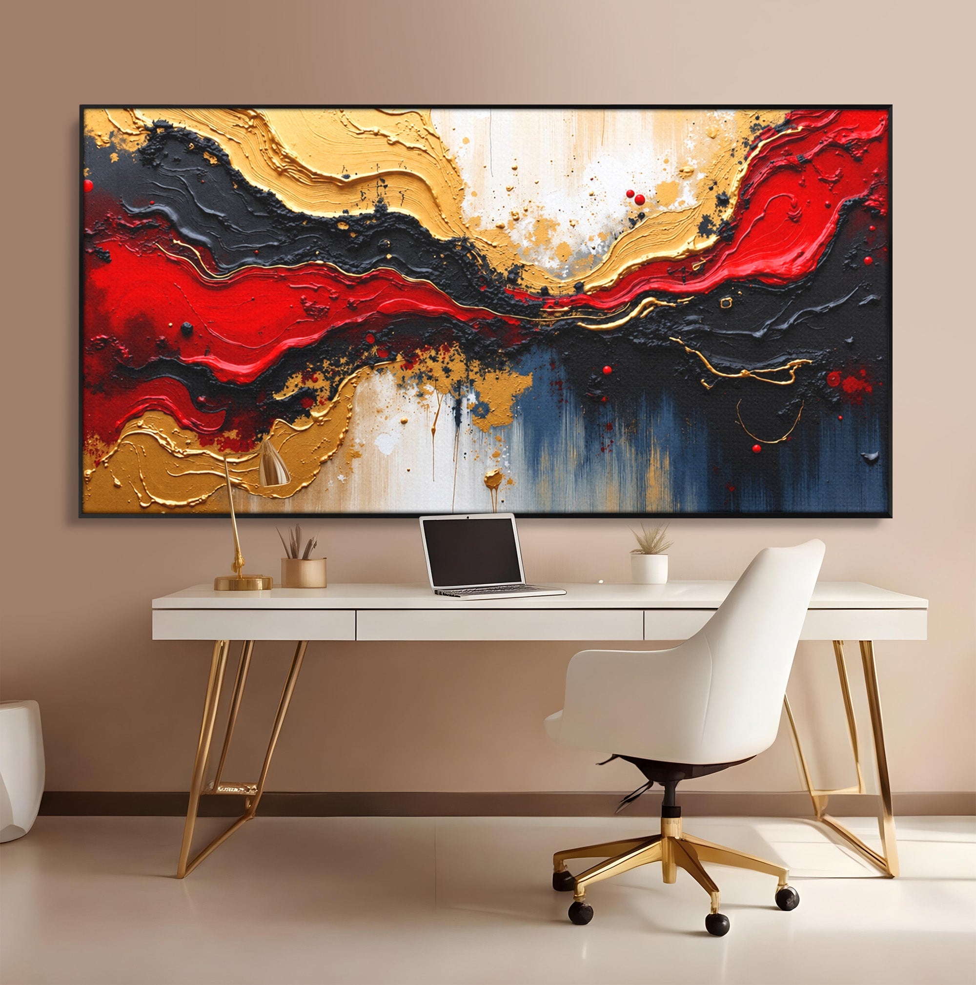 Tablou Canvas Premium LuxCanva® C1330, Fluxuri De Energie, Abstract, Arta Moderna, Energetic, Living, Birou, Culori Vibrante