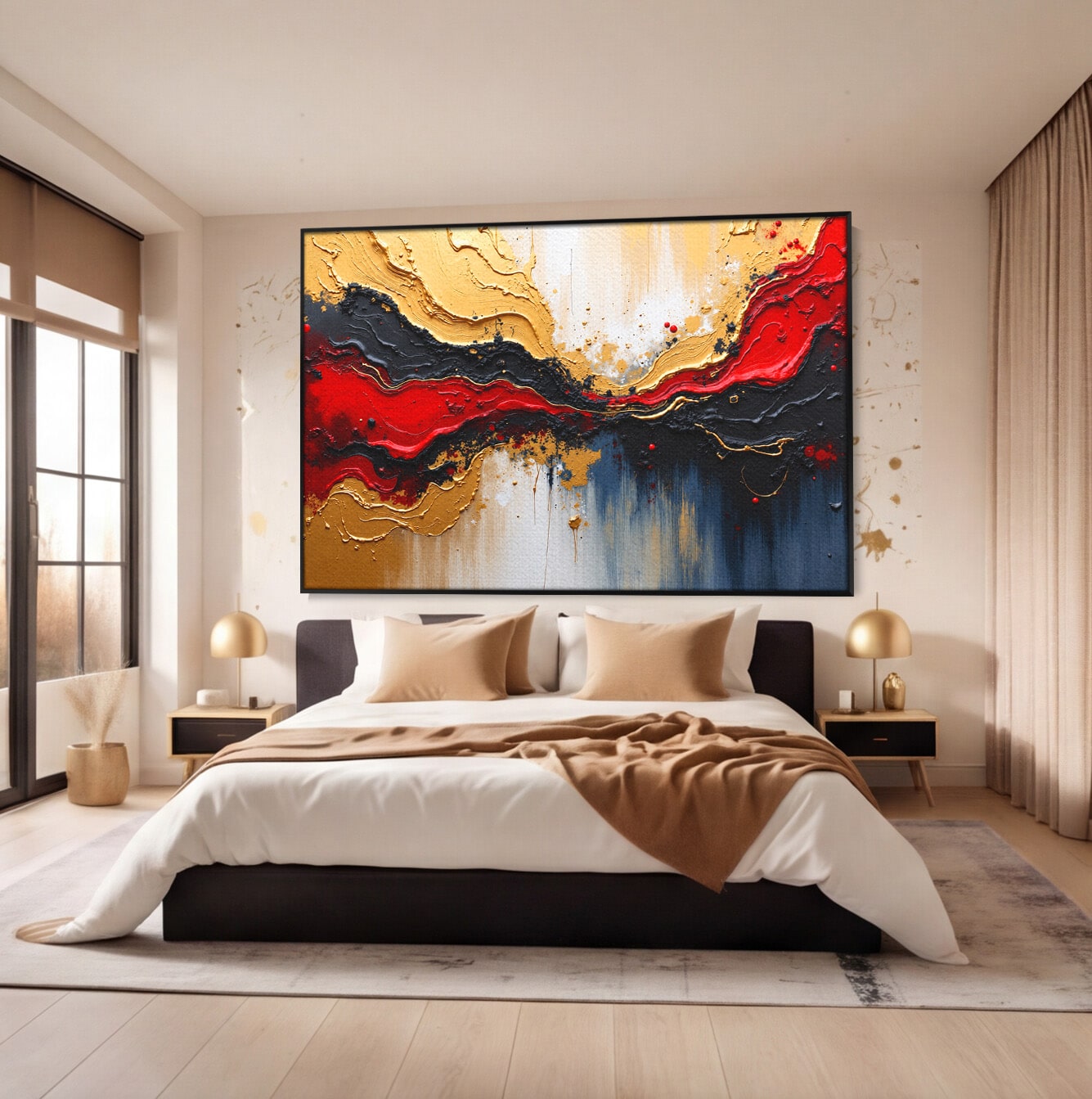 Tablou Canvas Premium LuxCanva® C1330, Fluxuri De Energie, Abstract, Arta Moderna, Energetic, Living, Birou, Culori Vibrante