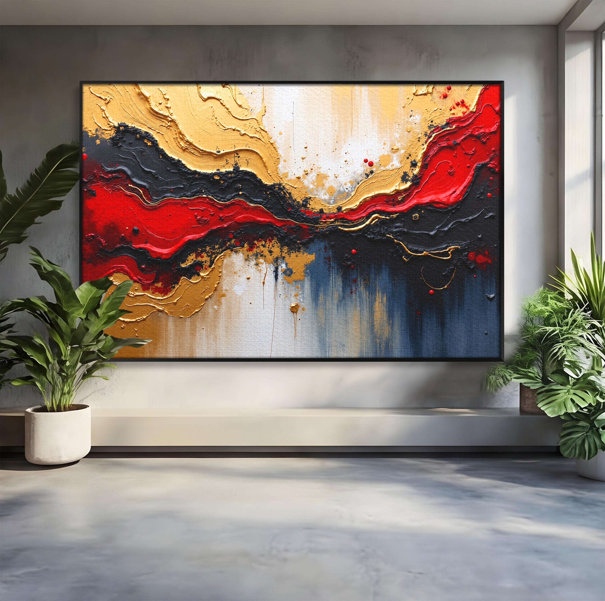 Tablou Canvas Premium LuxCanva® C1330, Fluxuri De Energie, Abstract, Arta Moderna, Energetic, Living, Birou, Culori Vibrante