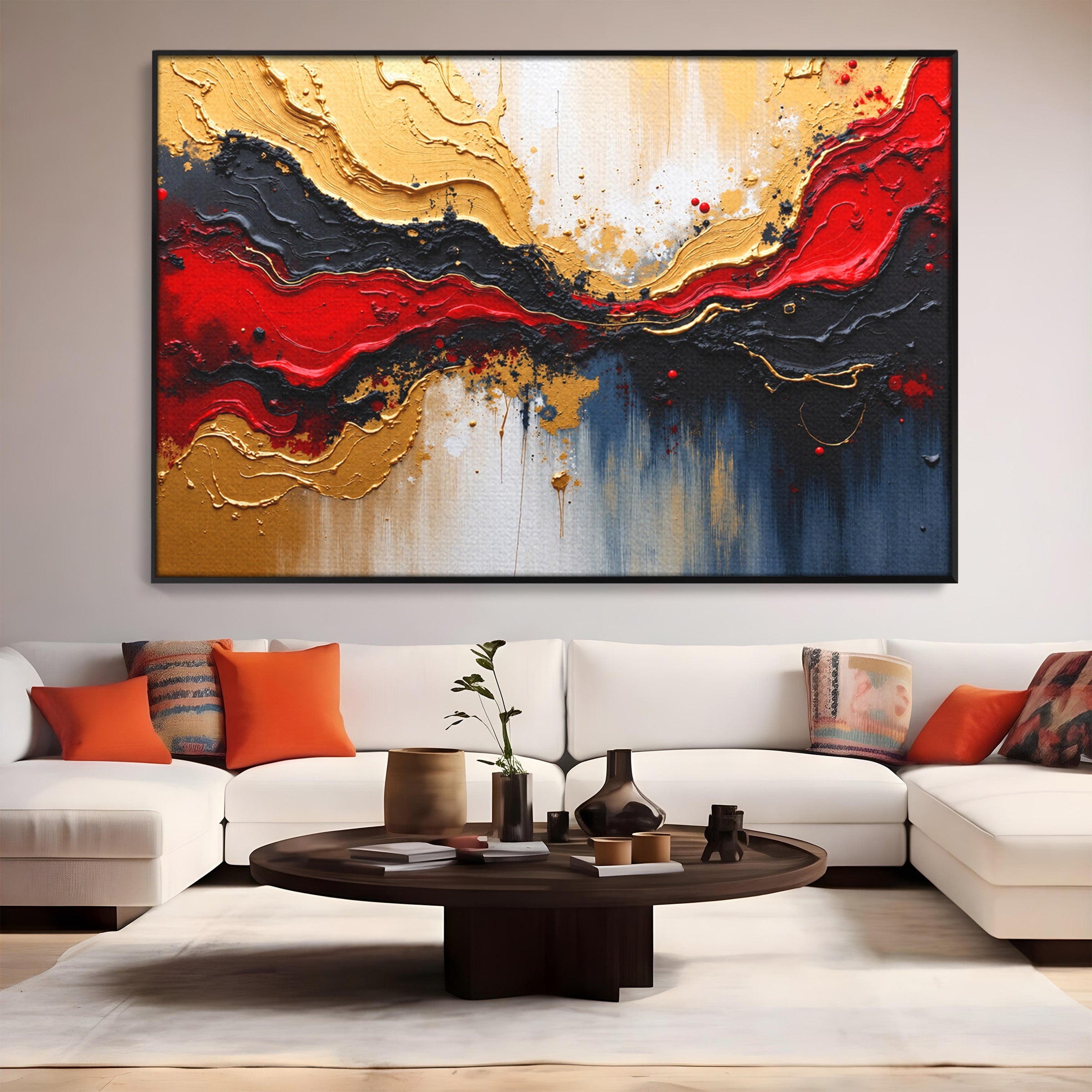 Tablou Canvas Premium LuxCanva® C1330, Fluxuri De Energie, Abstract, Arta Moderna, Energetic, Living, Birou, Culori Vibrante