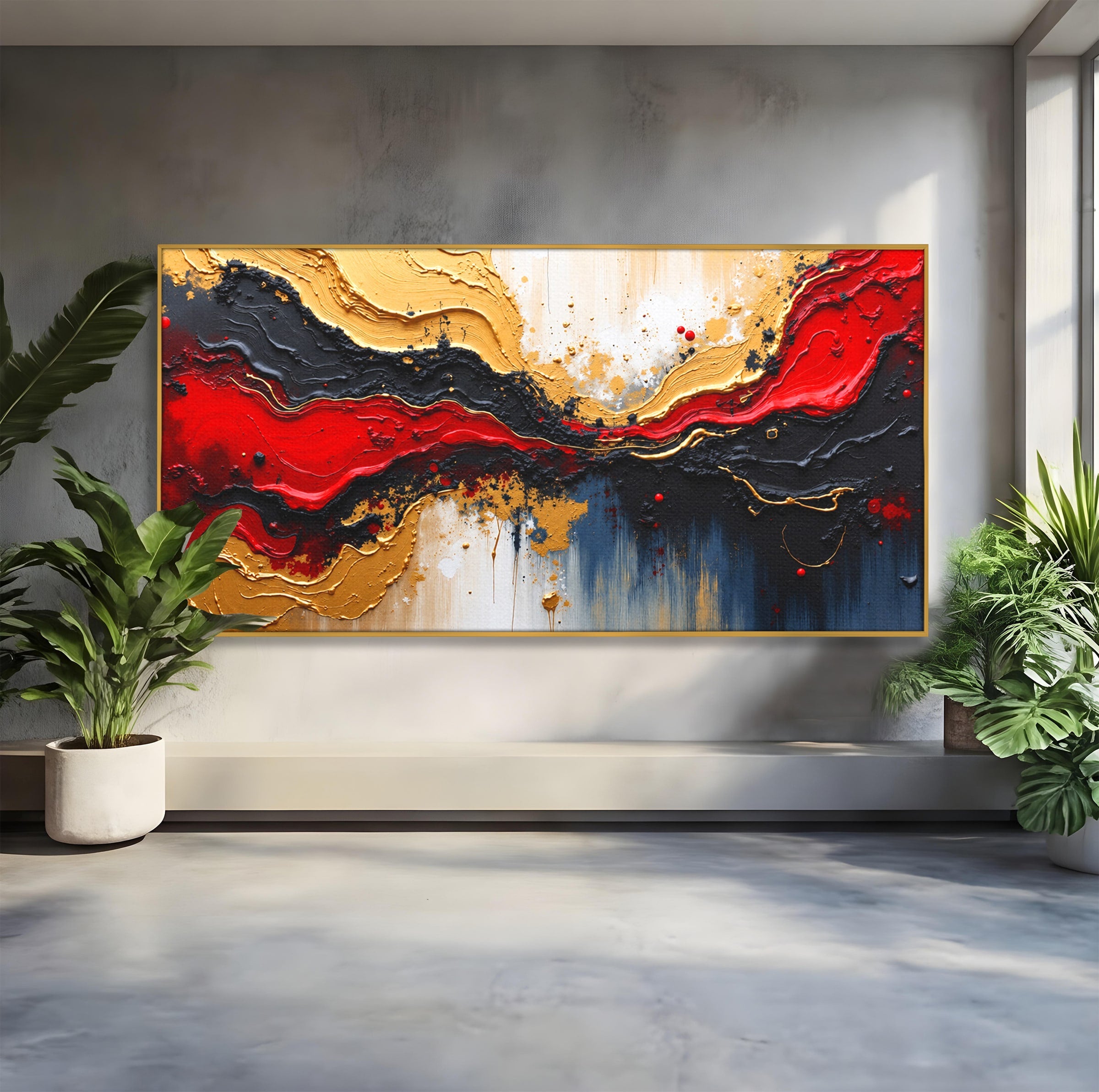 Tablou Canvas Premium LuxCanva® C1330, Fluxuri De Energie, Abstract, Arta Moderna, Energetic, Living, Birou, Culori Vibrante