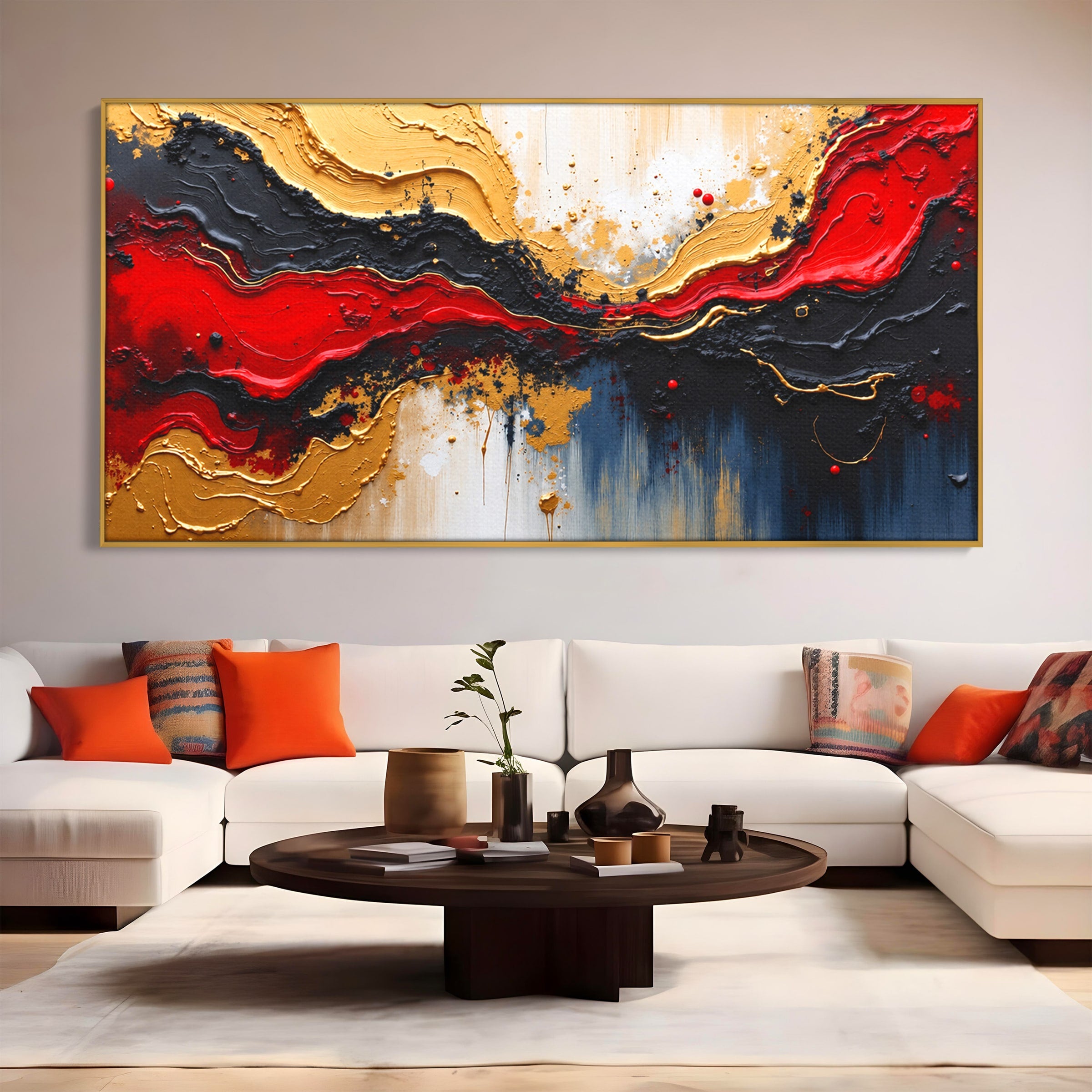 Tablou Canvas Premium LuxCanva® C1330, Fluxuri De Energie, Abstract, Arta Moderna, Energetic, Living, Birou, Culori Vibrante