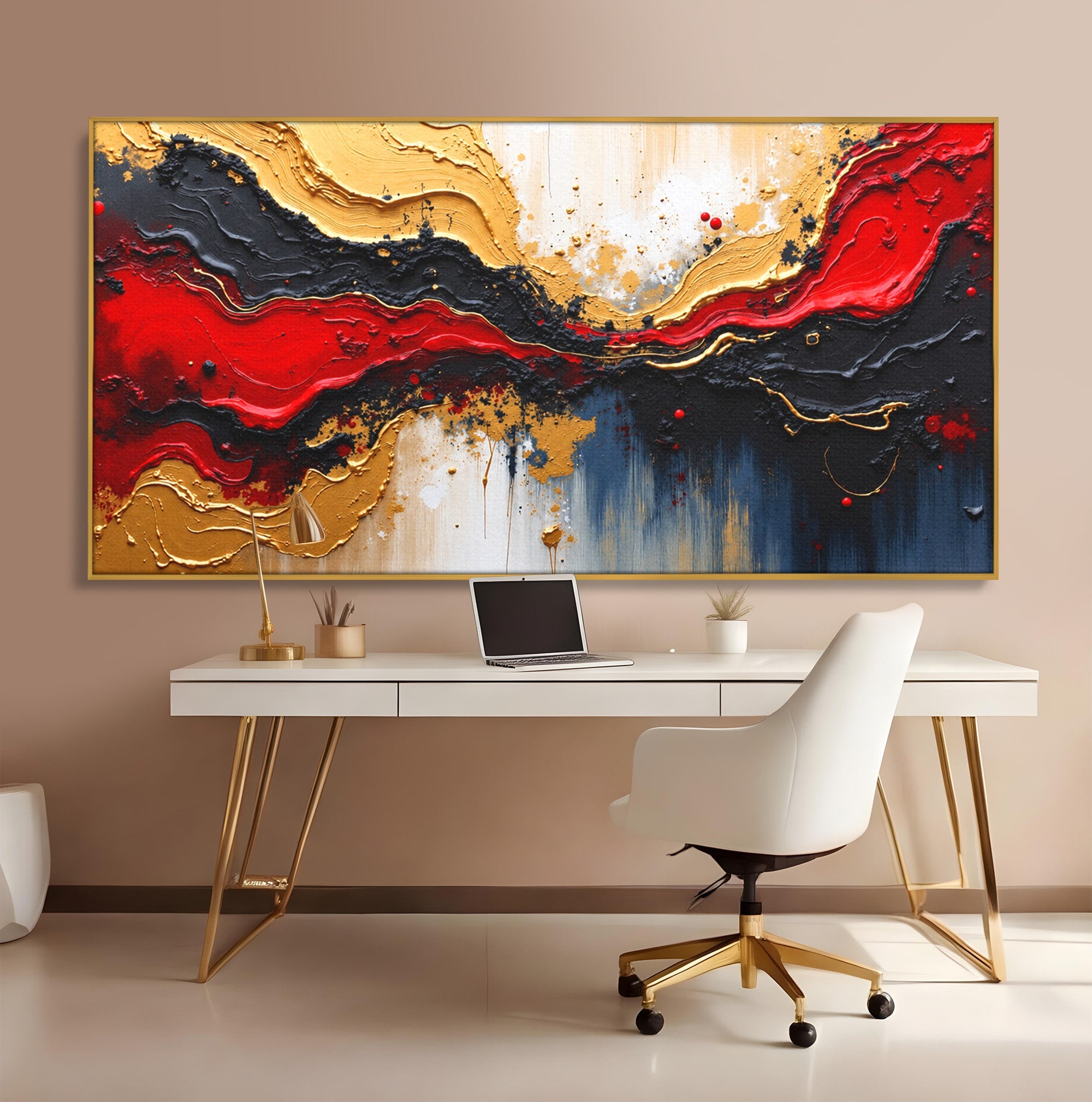 Tablou Canvas Premium LuxCanva® C1330, Fluxuri De Energie, Abstract, Arta Moderna, Energetic, Living, Birou, Culori Vibrante