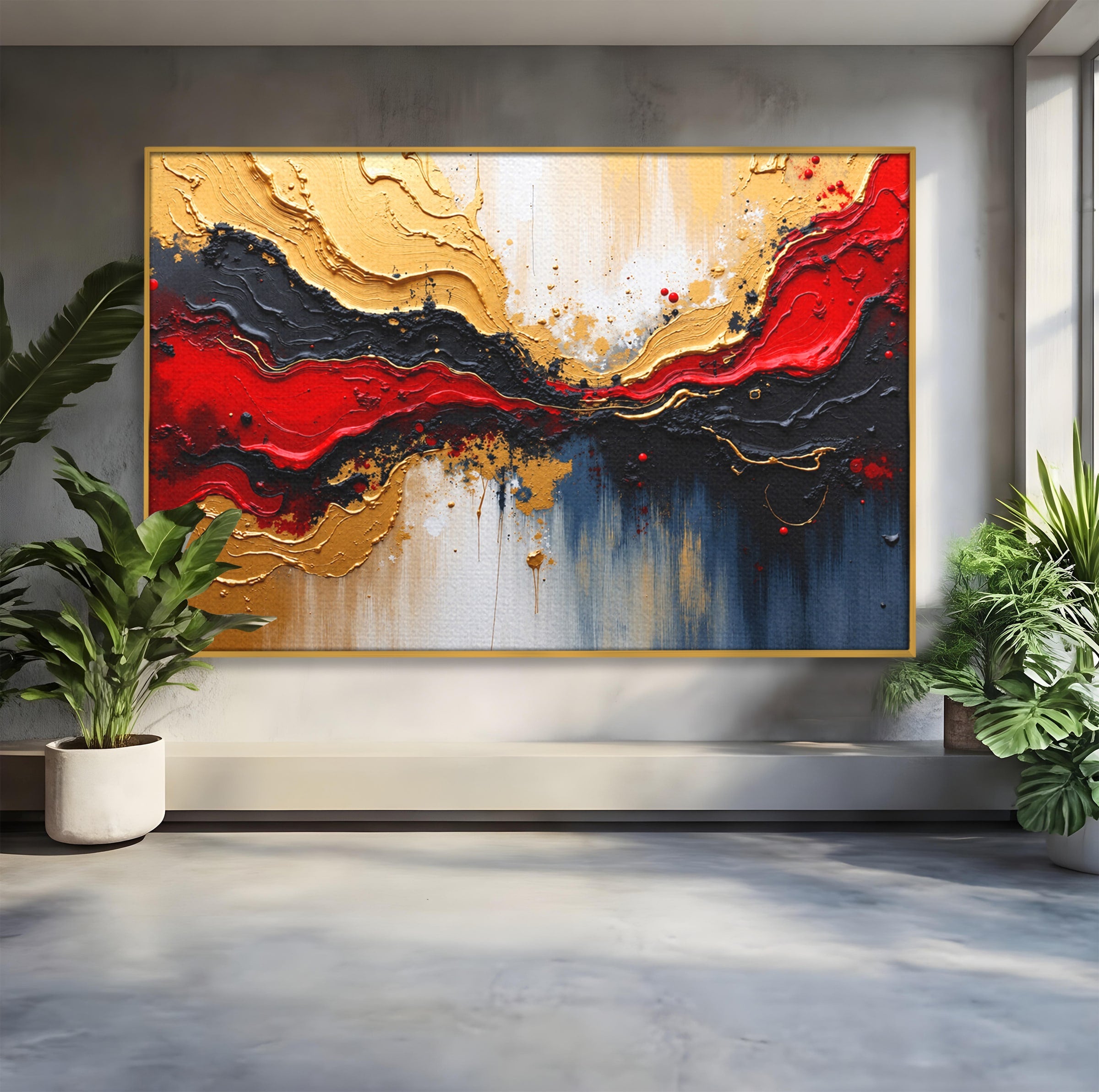 Tablou Canvas Premium LuxCanva® C1330, Fluxuri De Energie, Abstract, Arta Moderna, Energetic, Living, Birou, Culori Vibrante