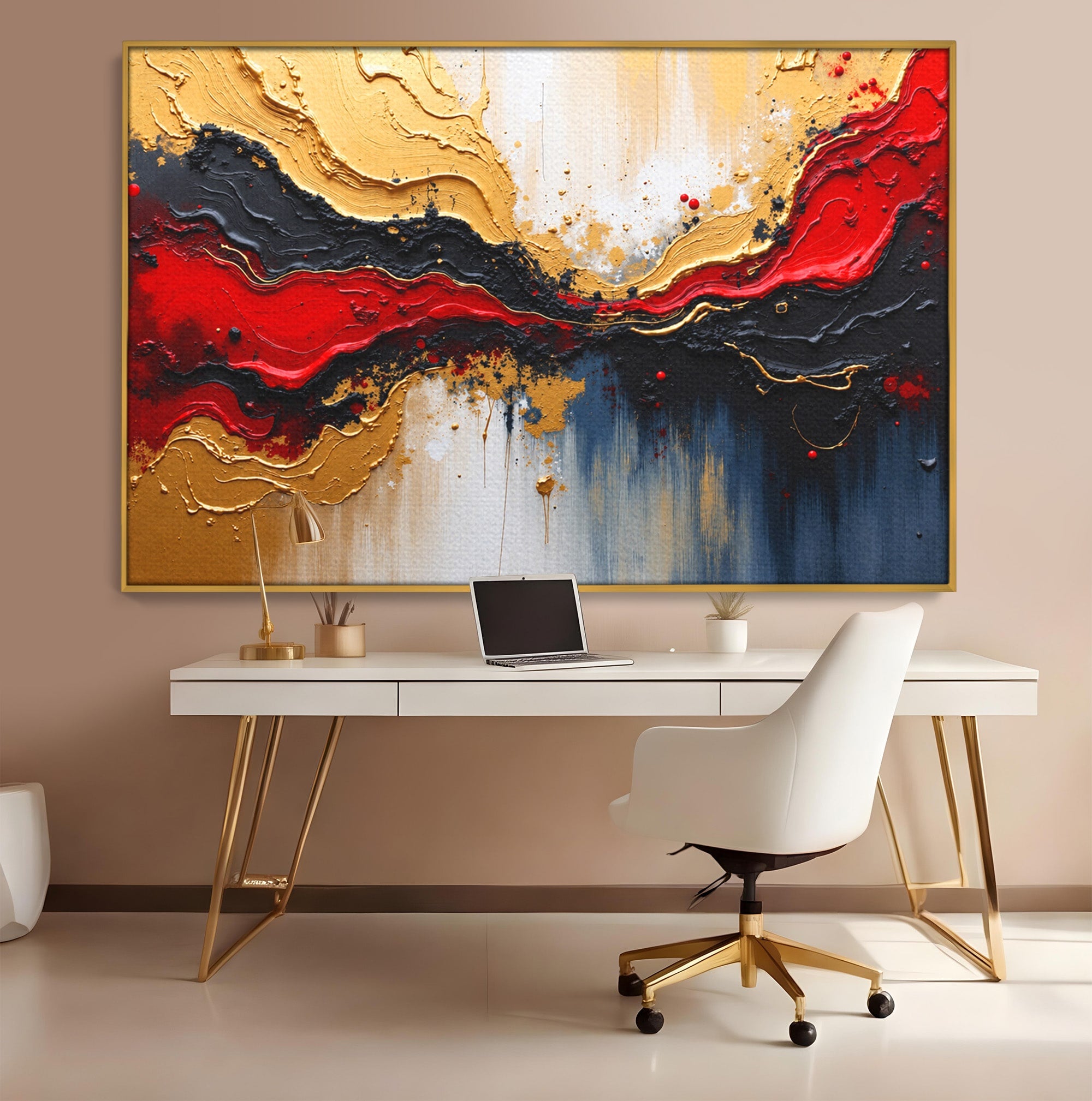 Tablou Canvas Premium LuxCanva® C1330, Fluxuri De Energie, Abstract, Arta Moderna, Energetic, Living, Birou, Culori Vibrante