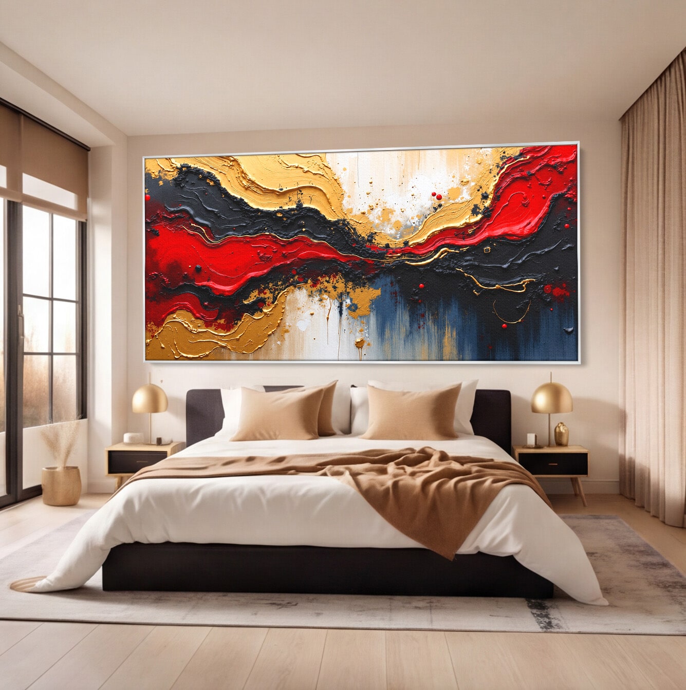 Tablou Canvas Premium LuxCanva® C1330, Fluxuri De Energie, Abstract, Arta Moderna, Energetic, Living, Birou, Culori Vibrante