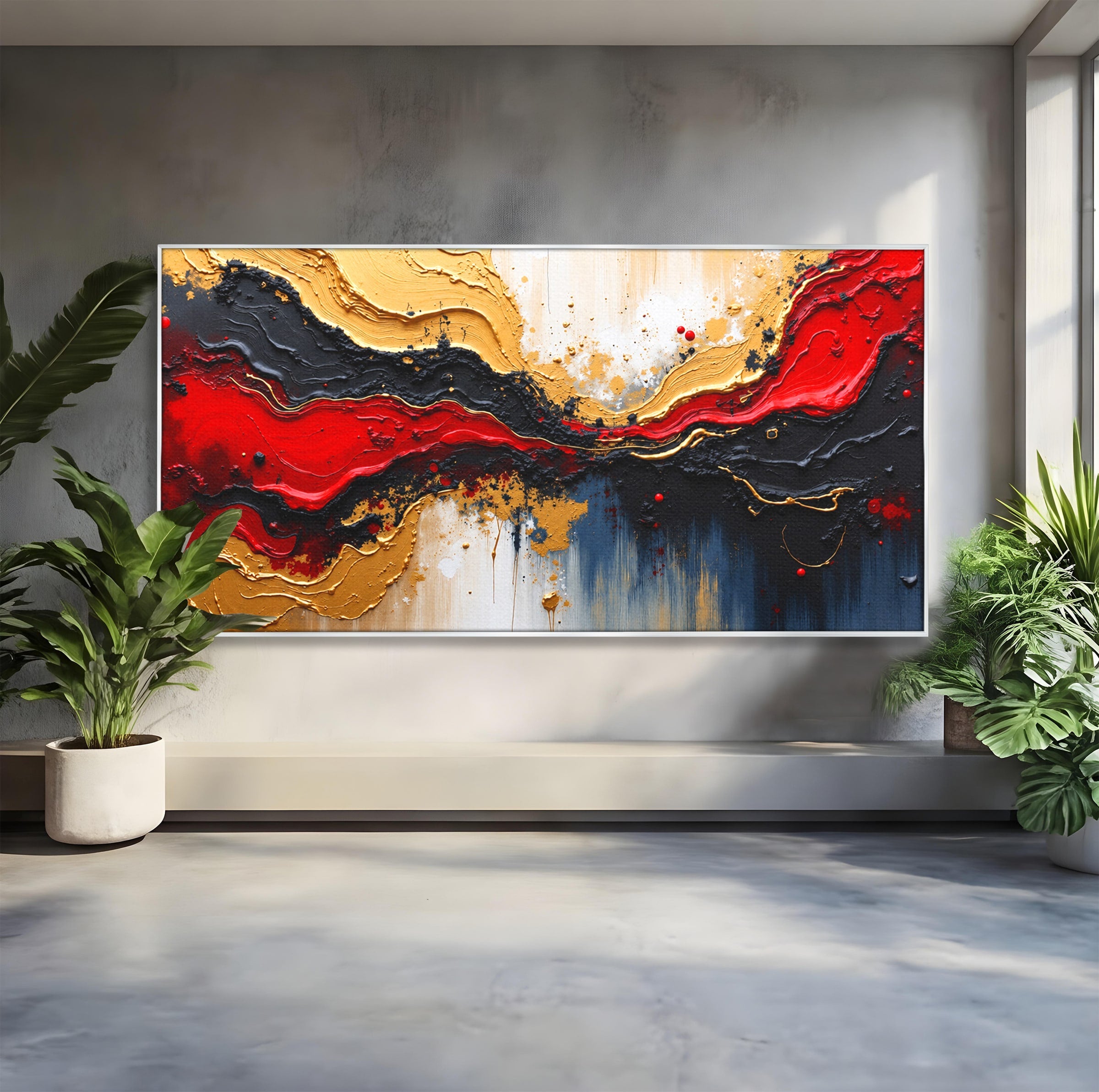 Tablou Canvas Premium LuxCanva® C1330, Fluxuri De Energie, Abstract, Arta Moderna, Energetic, Living, Birou, Culori Vibrante