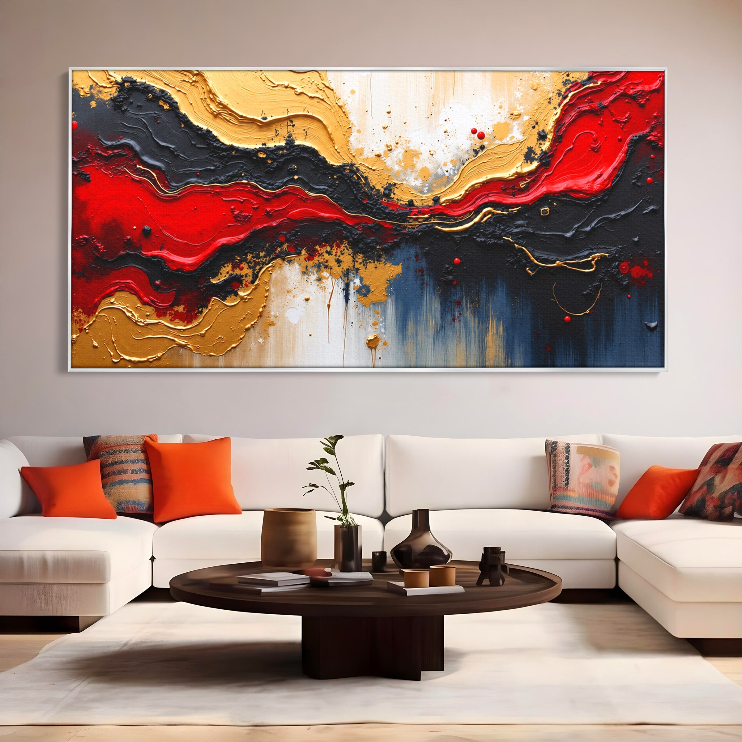 Tablou Canvas Premium LuxCanva® C1330, Fluxuri De Energie, Abstract, Arta Moderna, Energetic, Living, Birou, Culori Vibrante