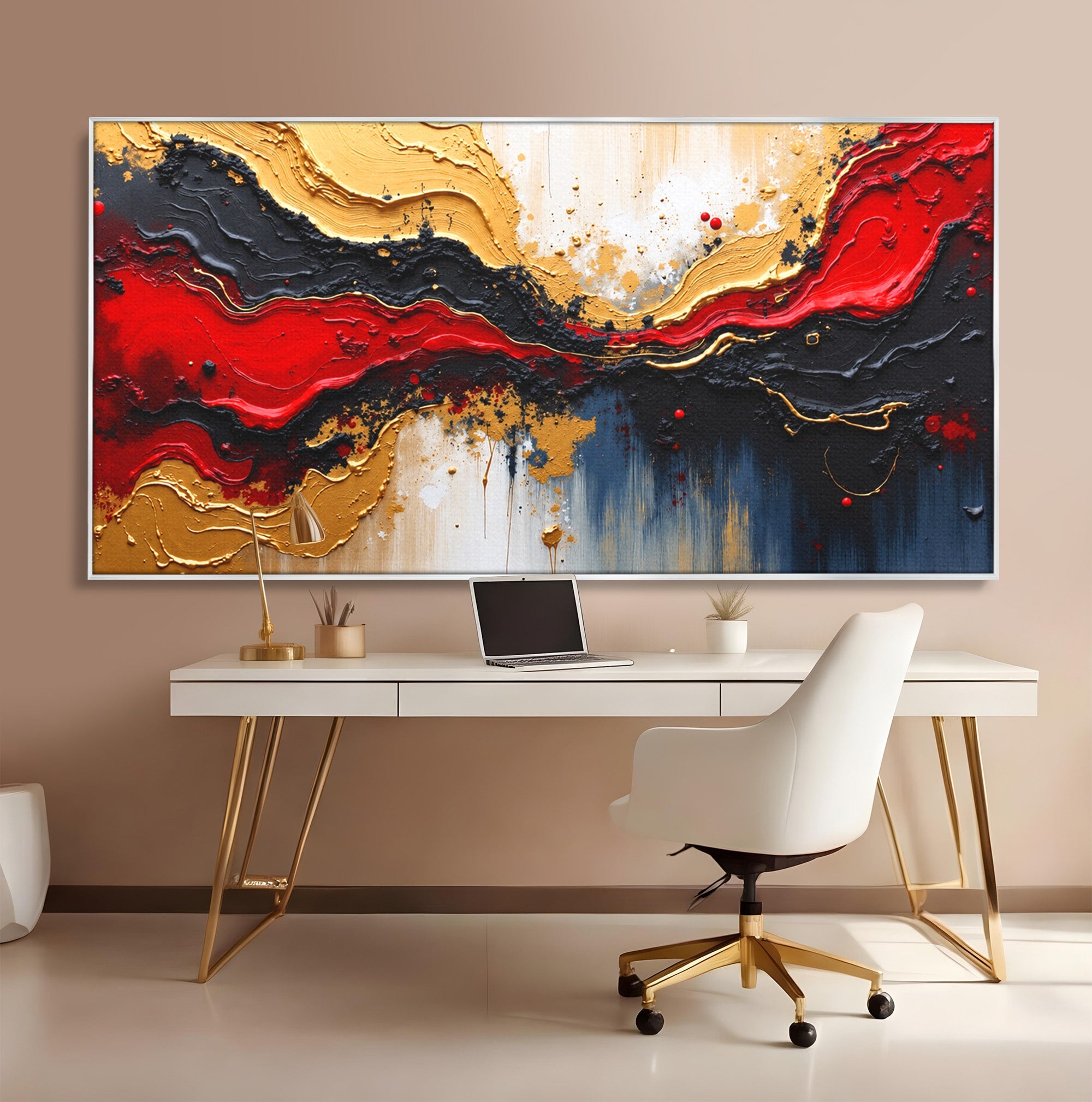 Tablou Canvas Premium LuxCanva® C1330, Fluxuri De Energie, Abstract, Arta Moderna, Energetic, Living, Birou, Culori Vibrante