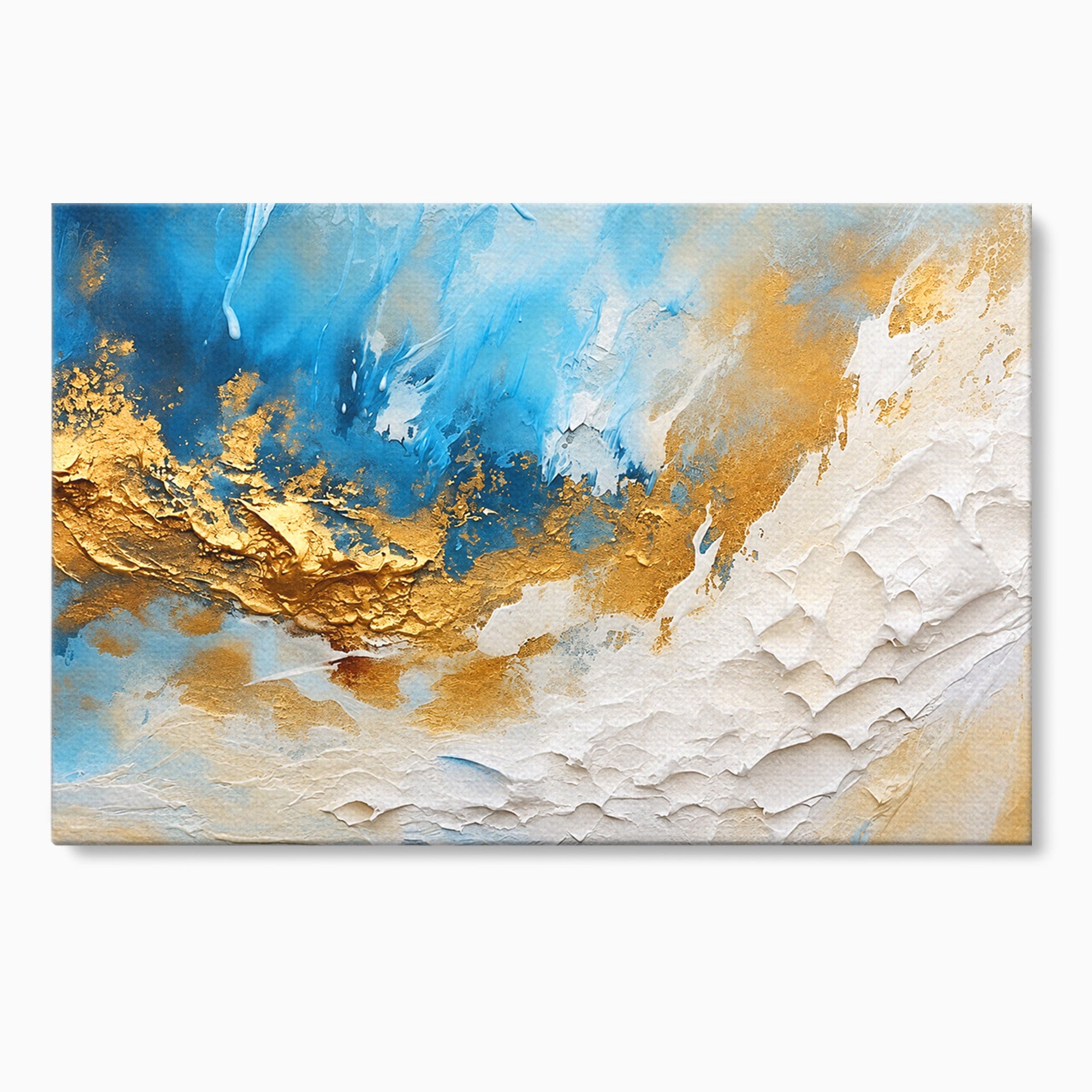 Tablou Canvas Premium LuxCanva® C1332, Abstractie Ceruleana, Abstractie, Textura, Modern, Birou, Living, Culori Vibrante