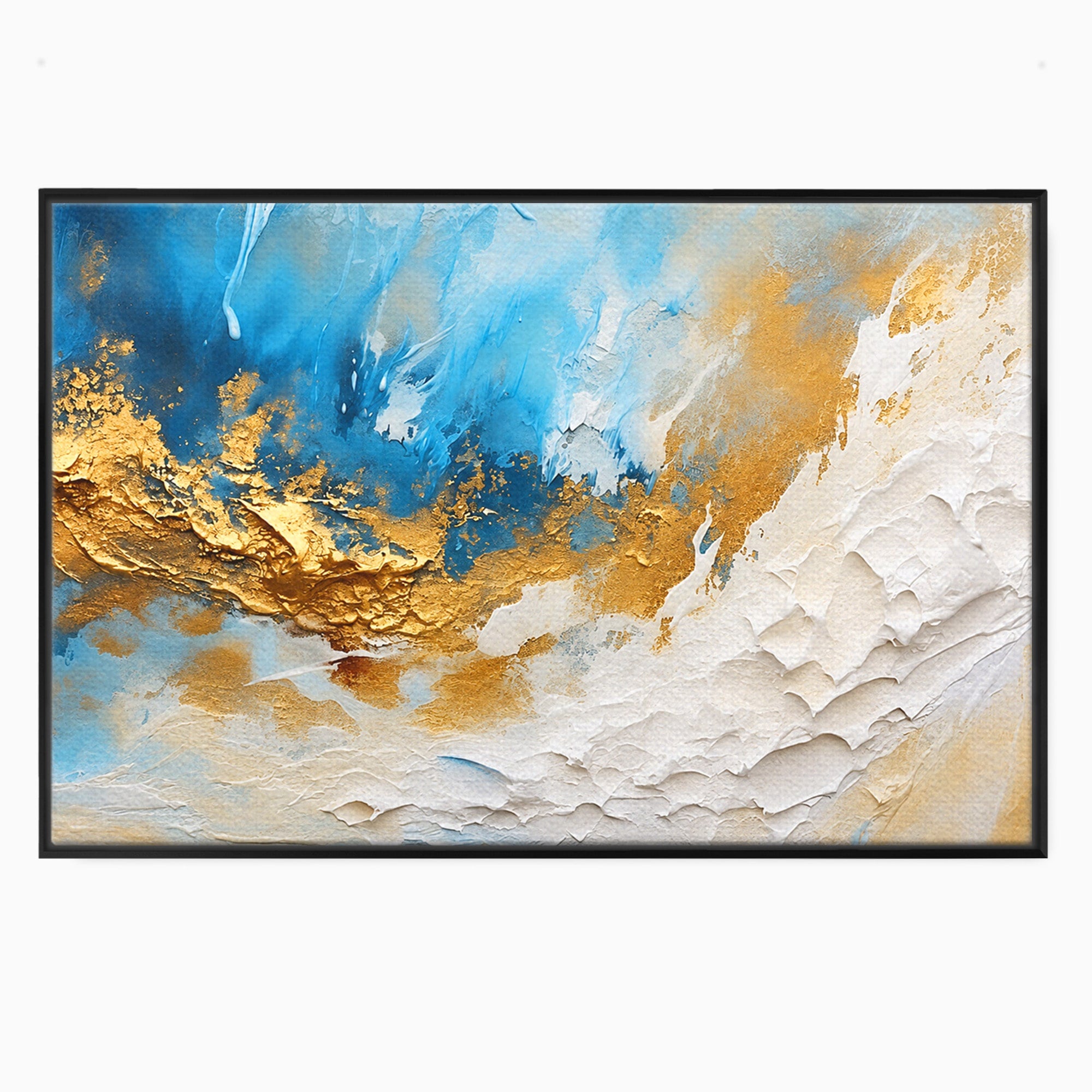 Tablou Canvas Premium LuxCanva® C1332, Abstractie Ceruleana, Abstractie, Textura, Modern, Birou, Living, Culori Vibrante