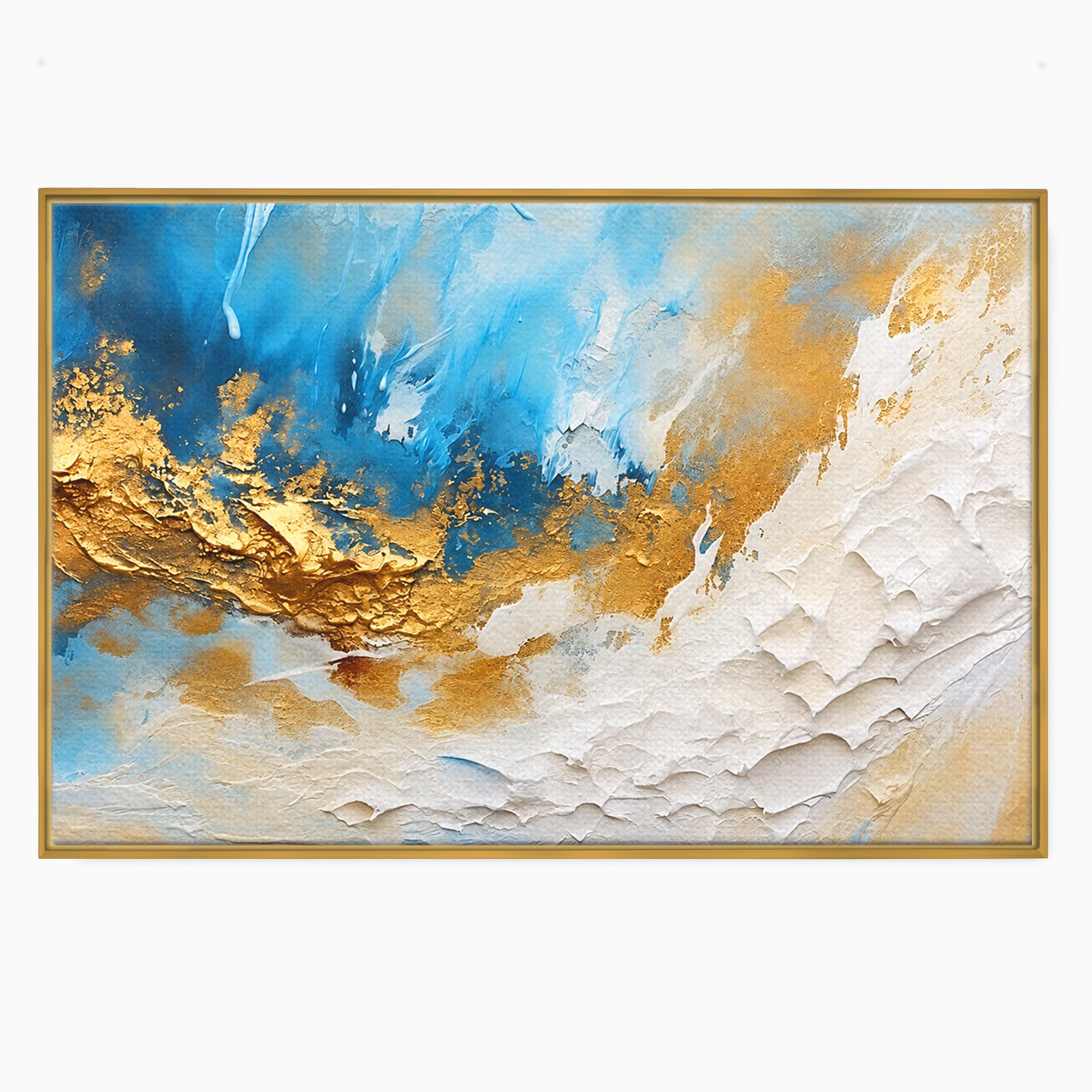 Tablou Canvas Premium LuxCanva® C1332, Abstractie Ceruleana, Abstractie, Textura, Modern, Birou, Living, Culori Vibrante