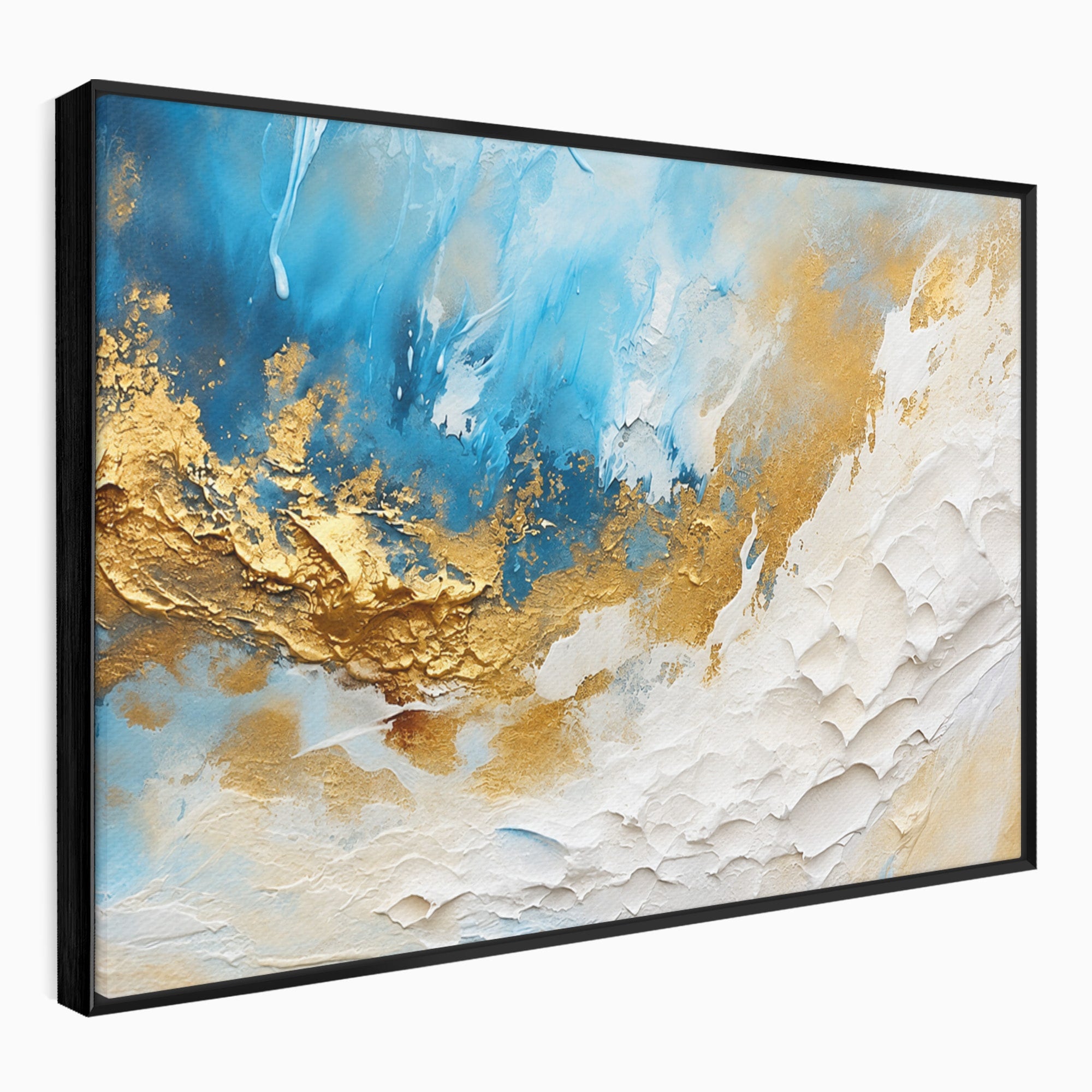 Tablou Canvas Premium LuxCanva® C1332, Abstractie Ceruleana, Abstractie, Textura, Modern, Birou, Living, Culori Vibrante