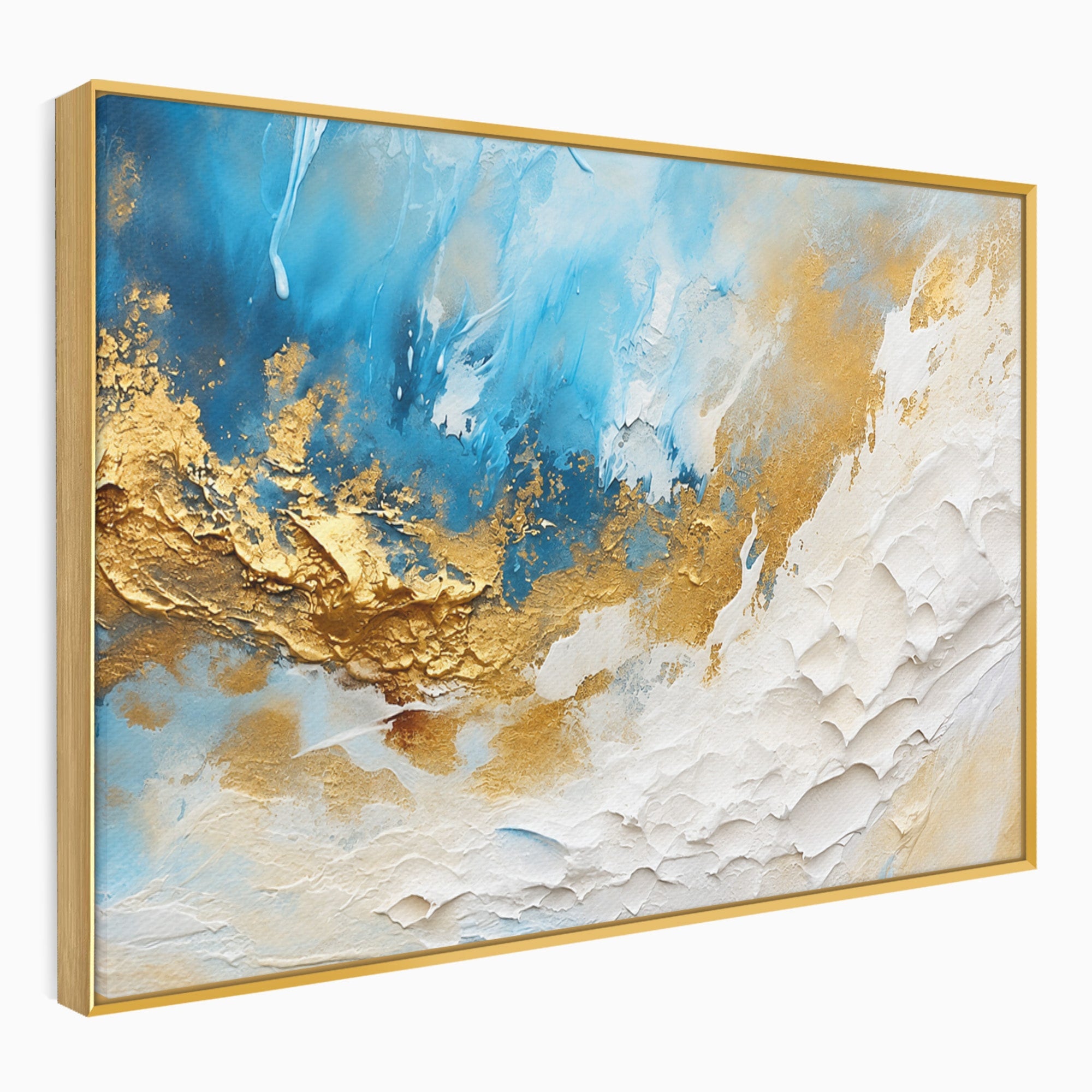 Tablou Canvas Premium LuxCanva® C1332, Abstractie Ceruleana, Abstractie, Textura, Modern, Birou, Living, Culori Vibrante