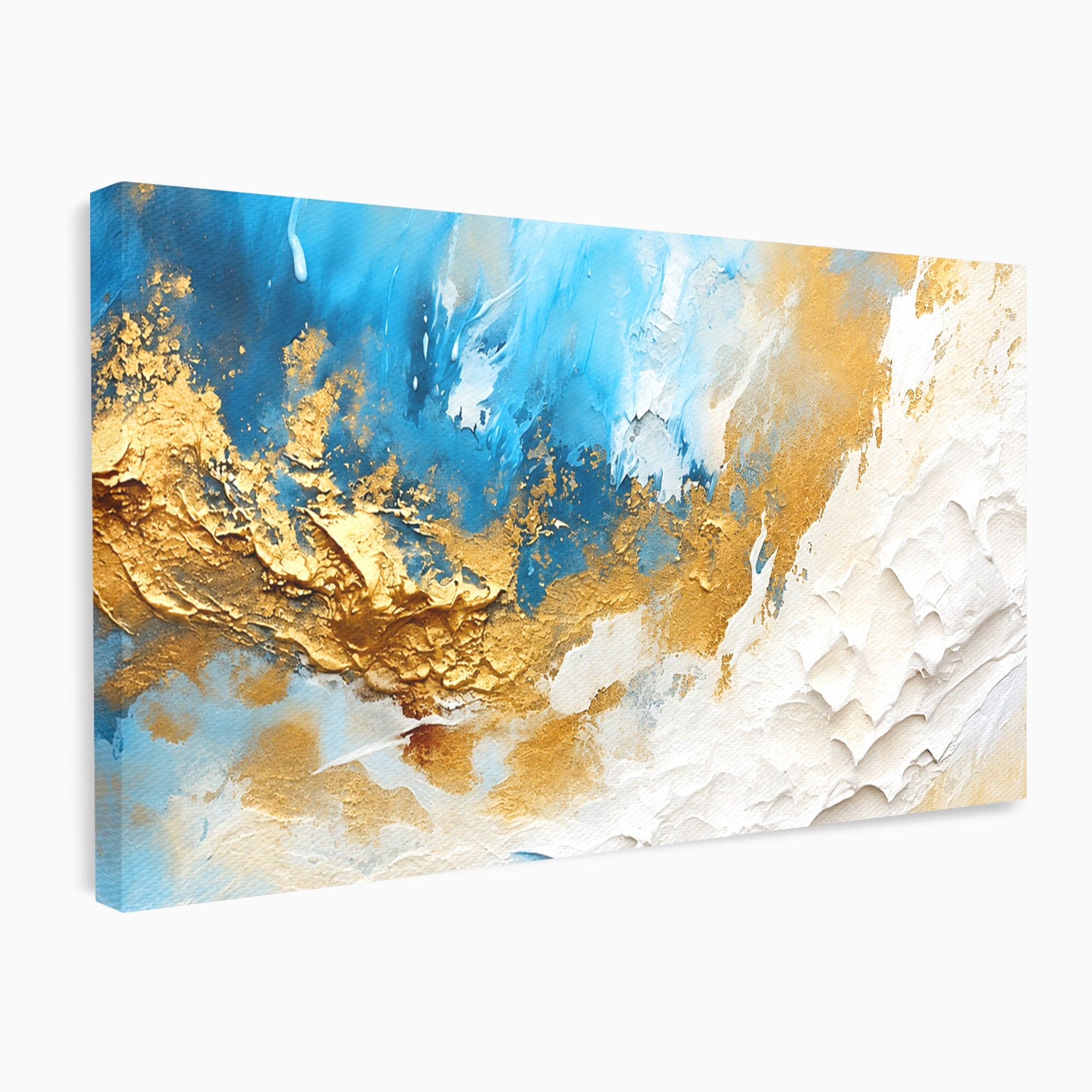 Tablou Canvas Premium LuxCanva® C1332, Abstractie Ceruleana, Abstractie, Textura, Modern, Birou, Living, Culori Vibrante