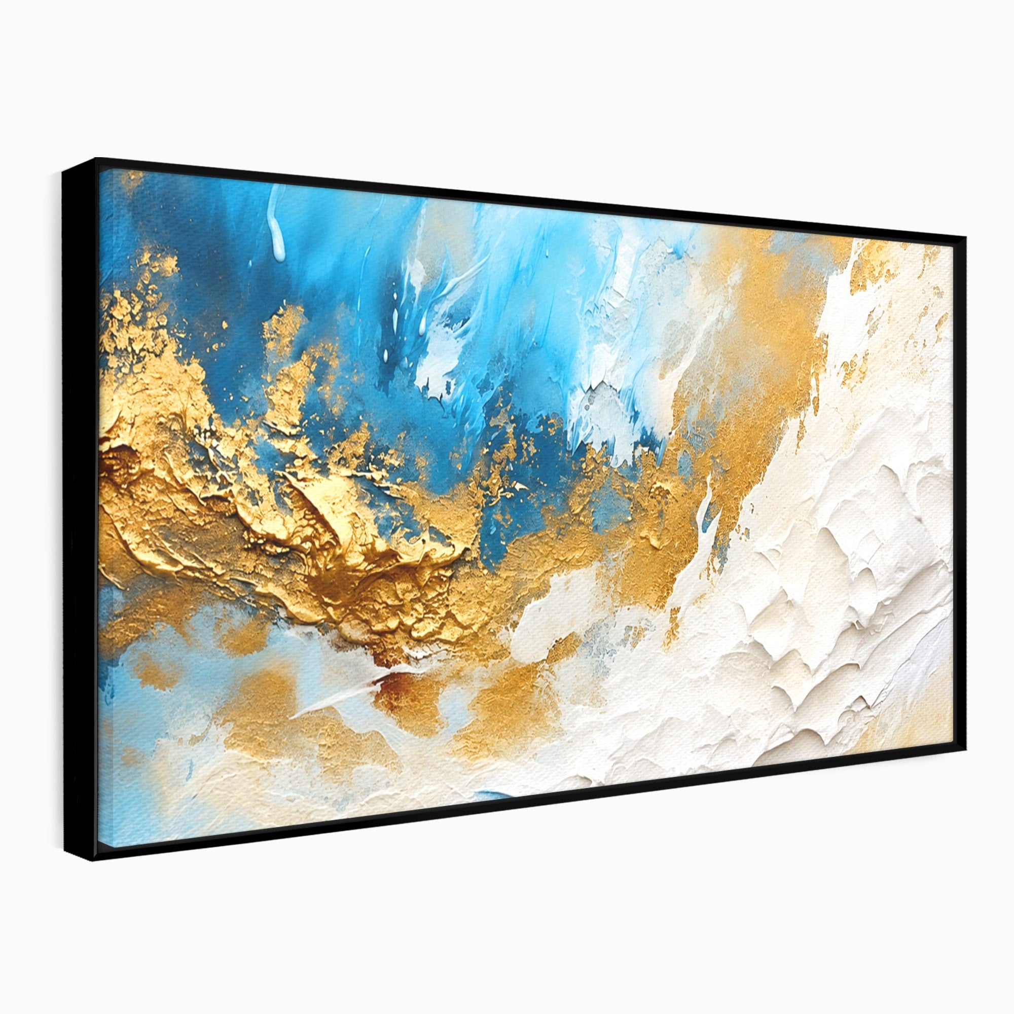 Tablou Canvas Premium LuxCanva® C1332, Abstractie Ceruleana, Abstractie, Textura, Modern, Birou, Living, Culori Vibrante