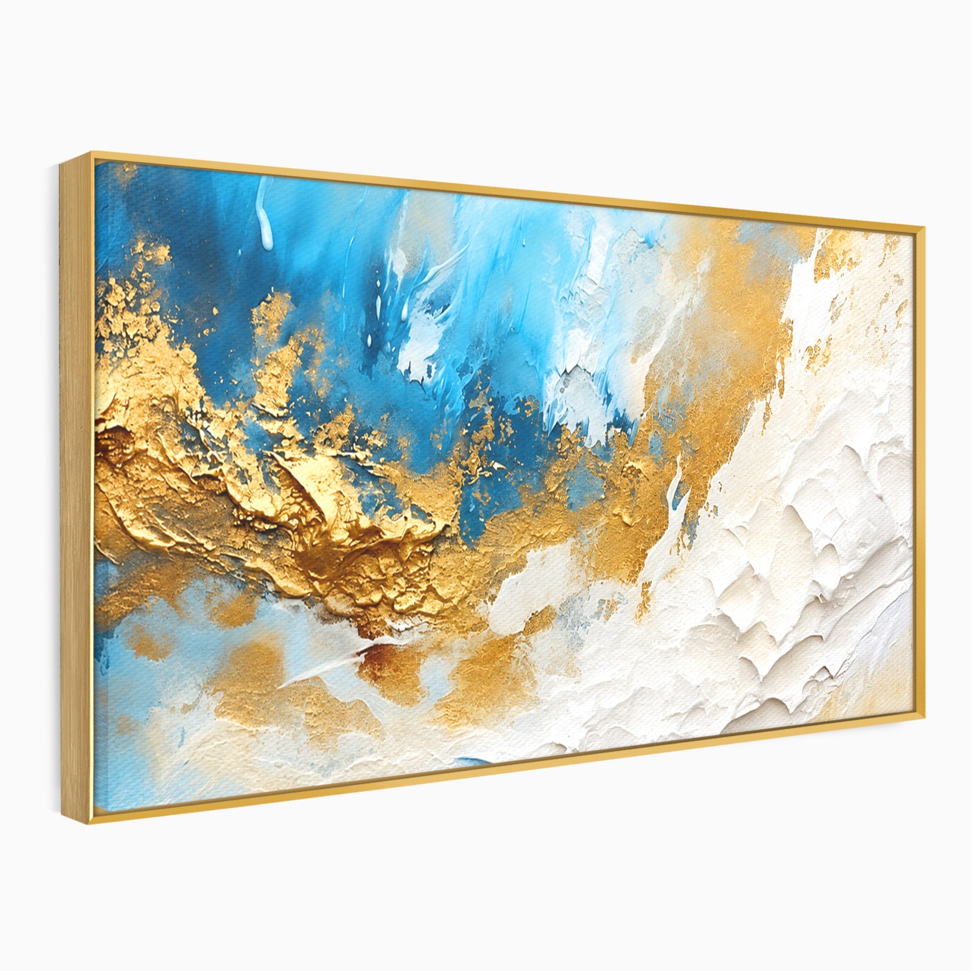 Tablou Canvas Premium LuxCanva® C1332, Abstractie Ceruleana, Abstractie, Textura, Modern, Birou, Living, Culori Vibrante