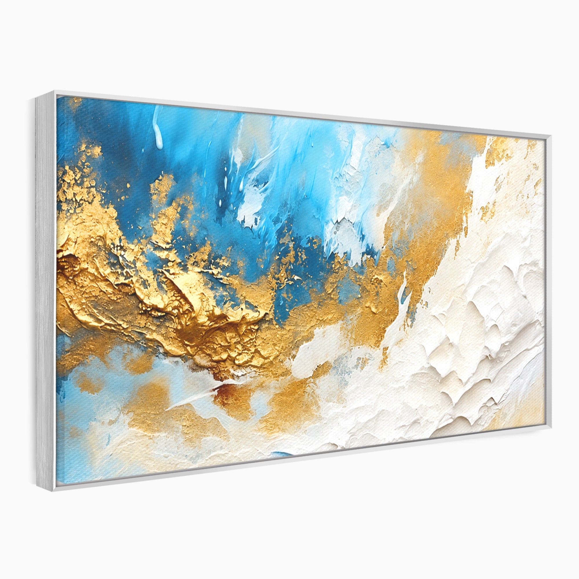 Tablou Canvas Premium LuxCanva® C1332, Abstractie Ceruleana, Abstractie, Textura, Modern, Birou, Living, Culori Vibrante