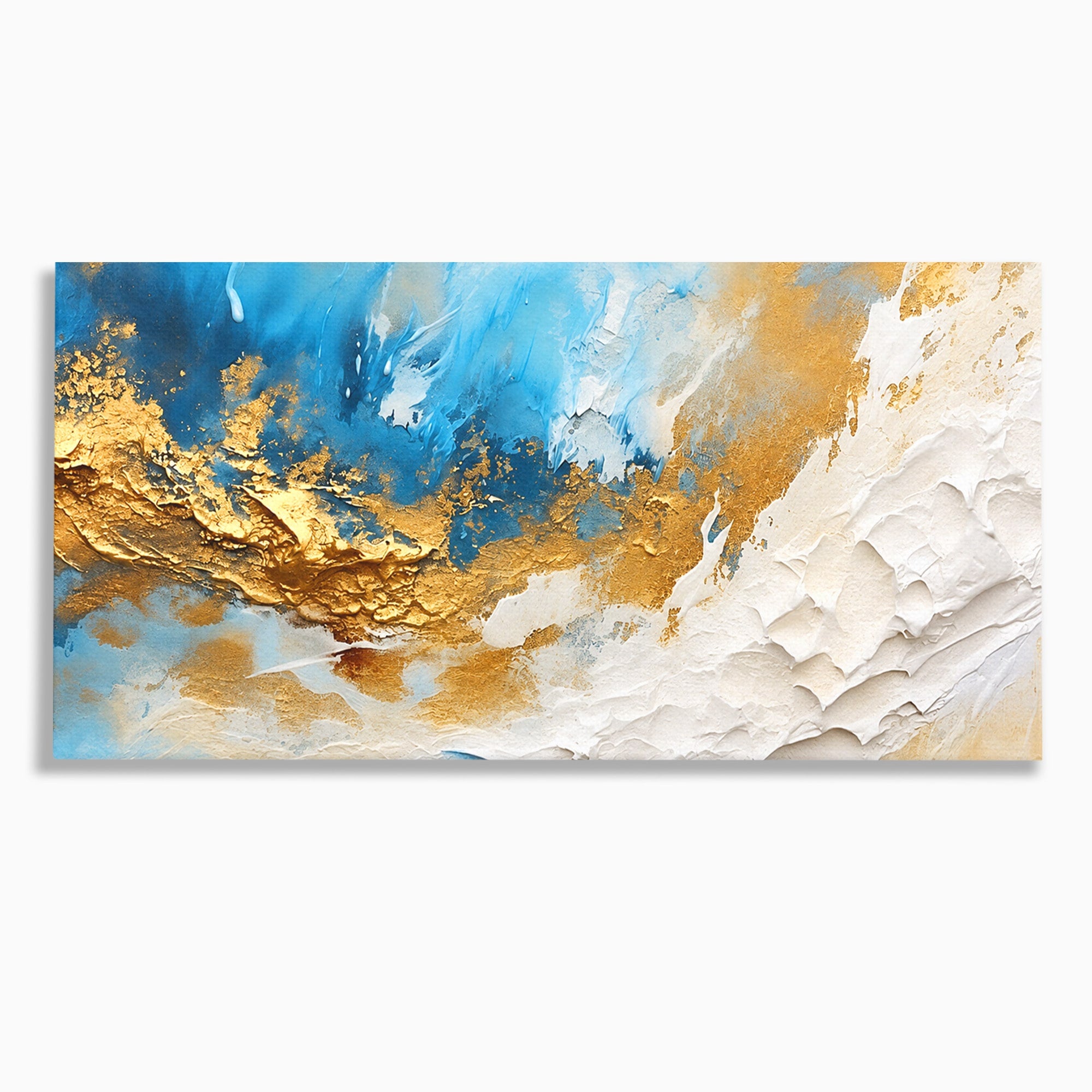 Tablou Canvas Premium LuxCanva® C1332, Abstractie Ceruleana, Abstractie, Textura, Modern, Birou, Living, Culori Vibrante