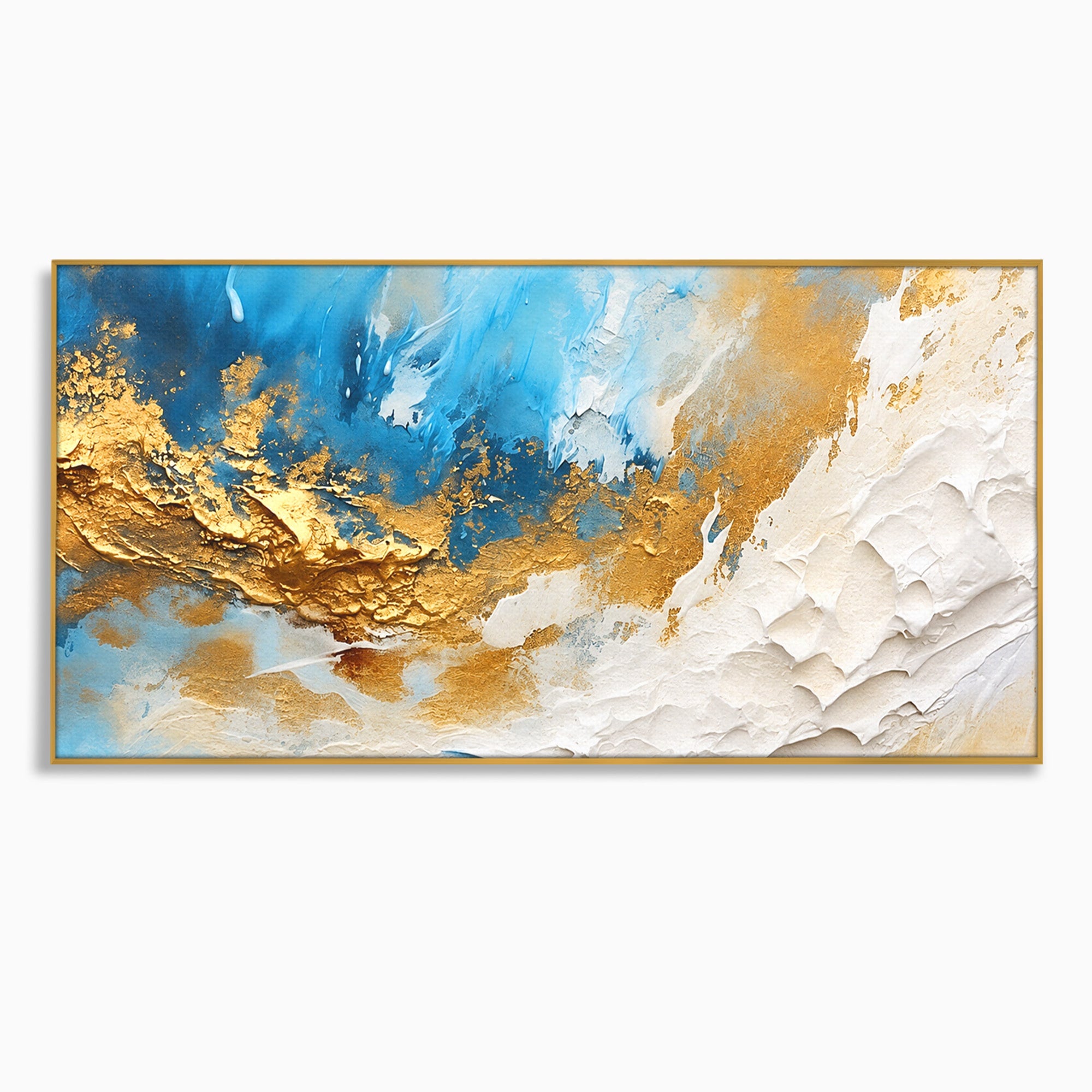 Tablou Canvas Premium LuxCanva® C1332, Abstractie Ceruleana, Abstractie, Textura, Modern, Birou, Living, Culori Vibrante