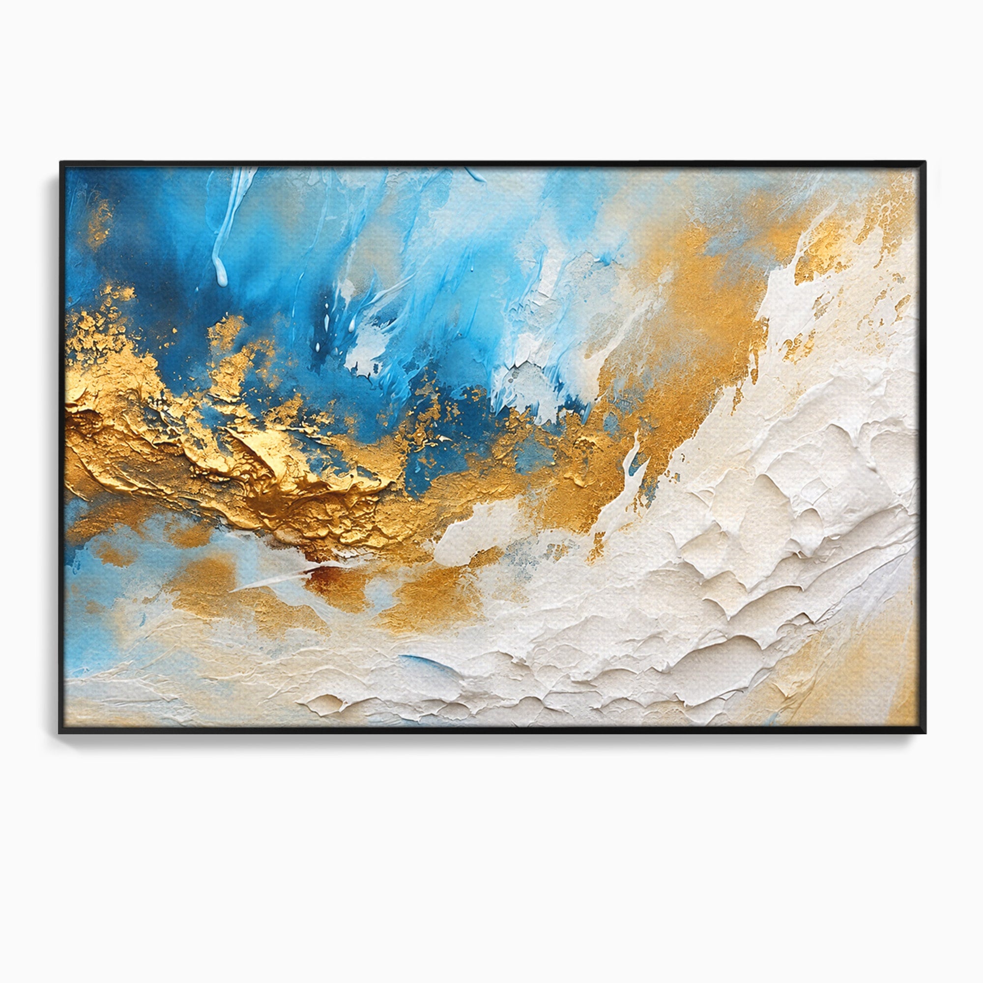Tablou Canvas Premium LuxCanva® C1332, Abstractie Ceruleana, Abstractie, Textura, Modern, Birou, Living, Culori Vibrante