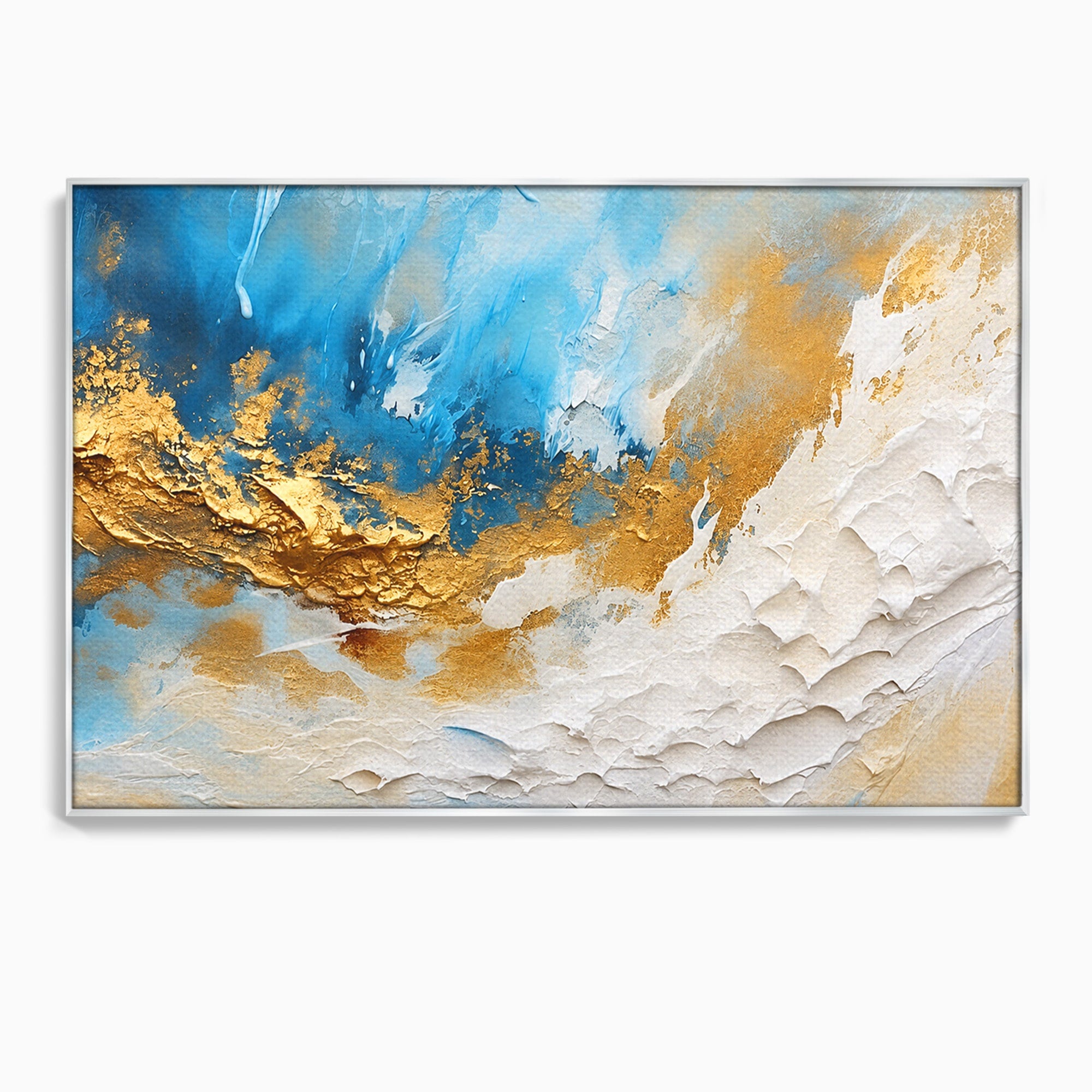 Tablou Canvas Premium LuxCanva® C1332, Abstractie Ceruleana, Abstractie, Textura, Modern, Birou, Living, Culori Vibrante